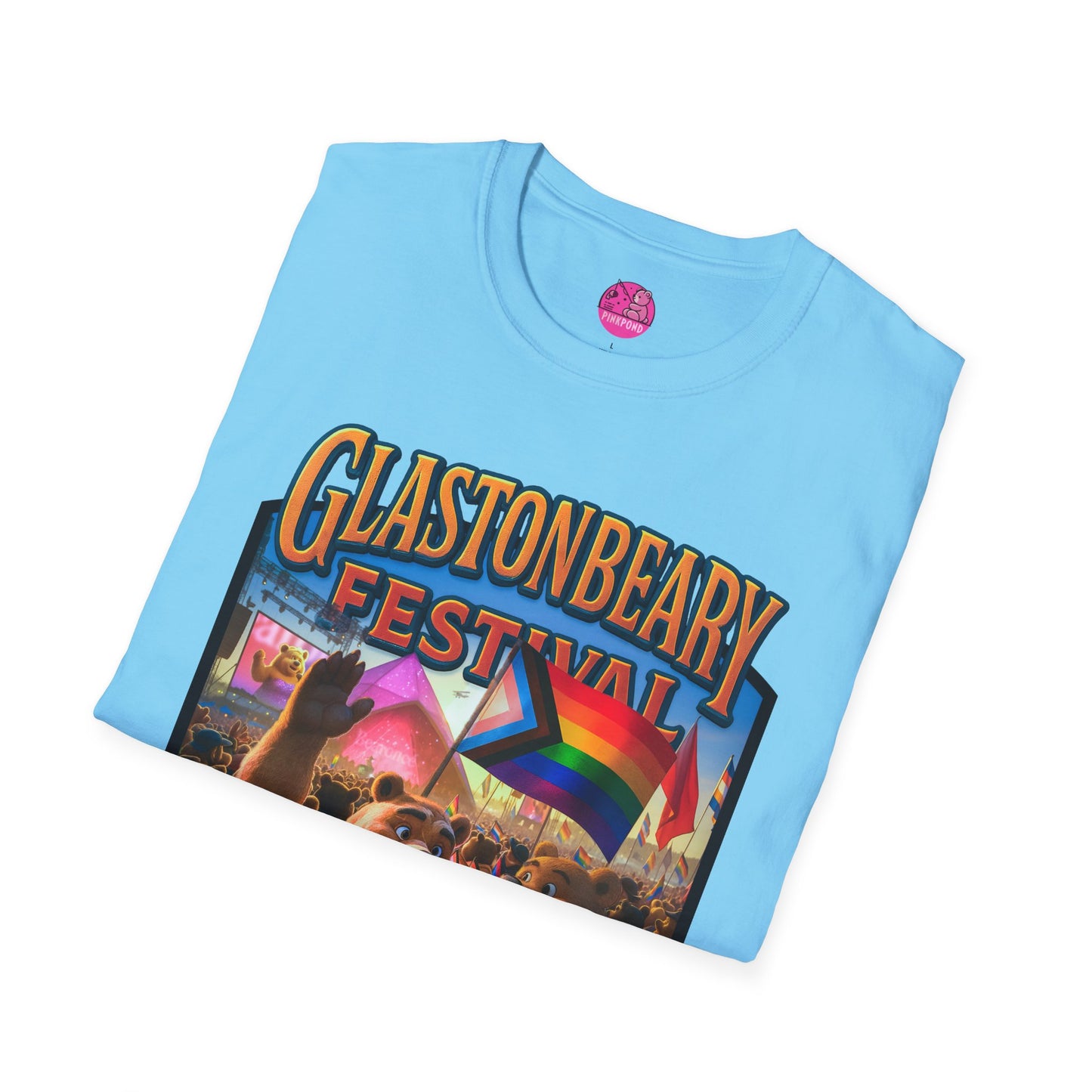 Glastonbeary Festival Unisex Tee - Bear Pride, Queer Joy, Festival Fashion