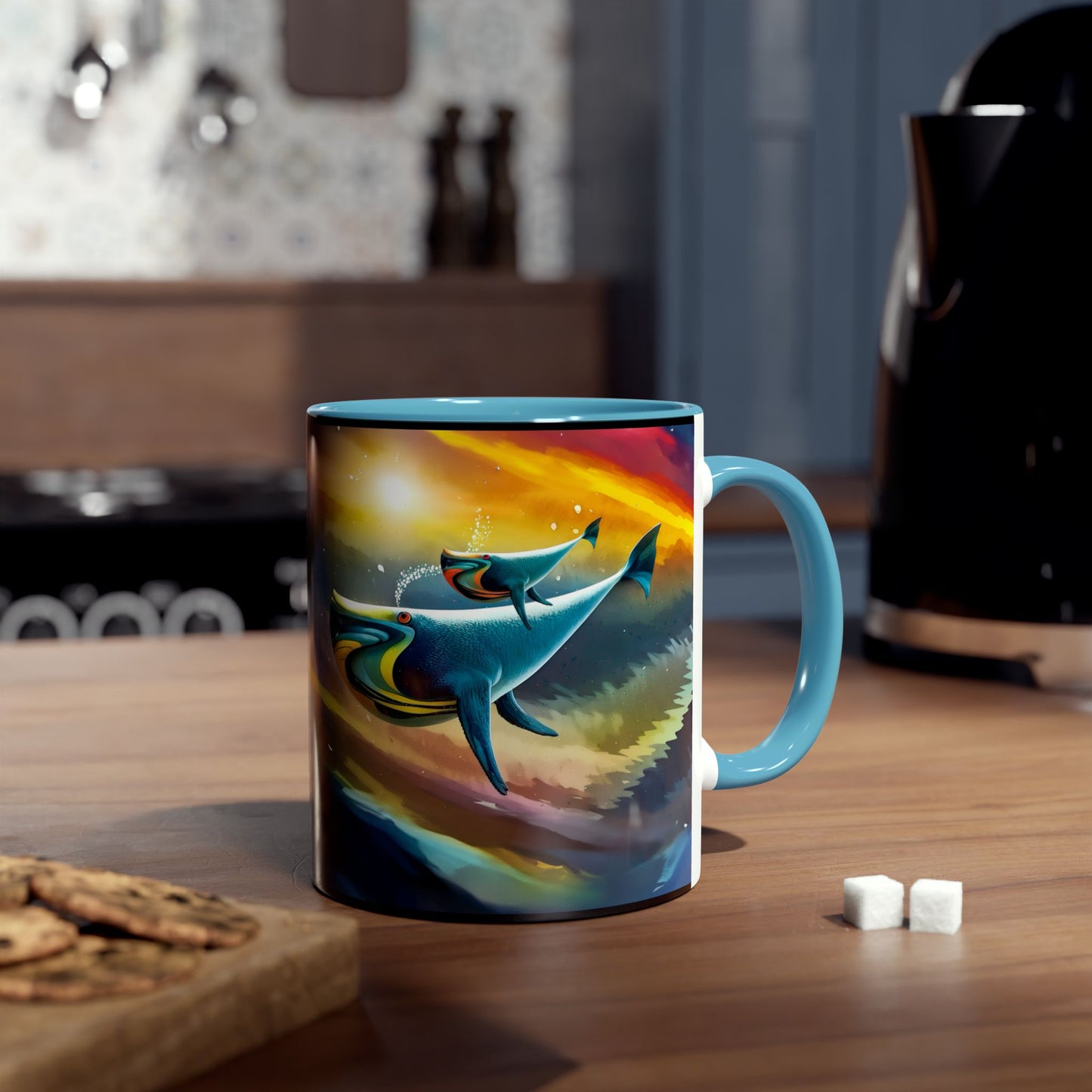 Celestial Whale Adventure Mug - Cosmic Whale Coffee Cup