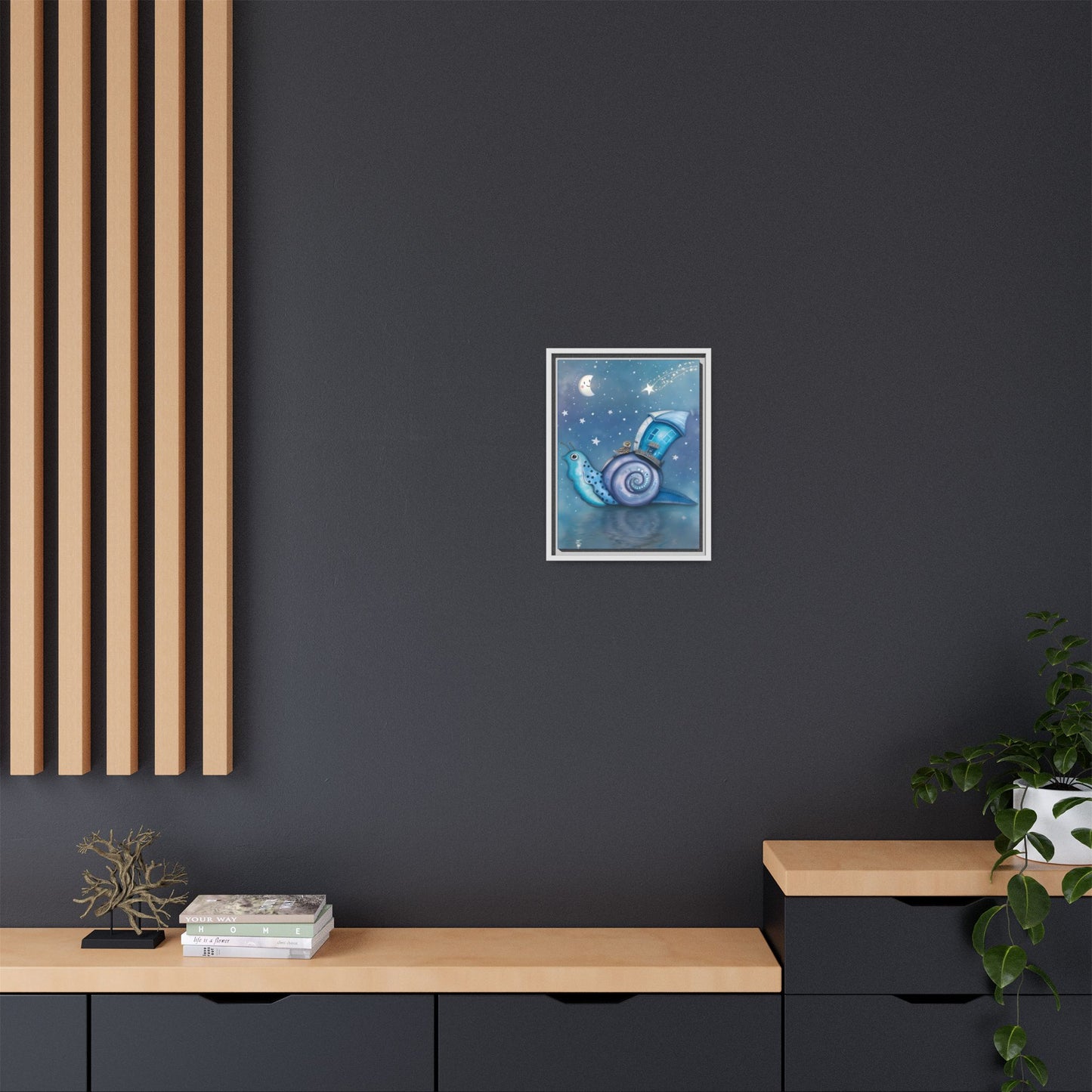The Owl and the Snail Glided Upon a Sea of Stars by Andrew McCarter  - Canvas Print