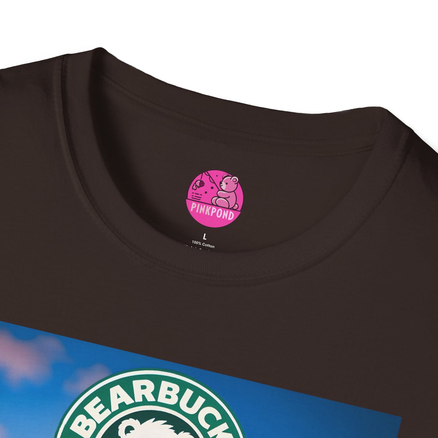 Bearbucks “Enjoy It Everywhere” Tee — Coffee-Loving Bear Convertible Graphic T-Shirt