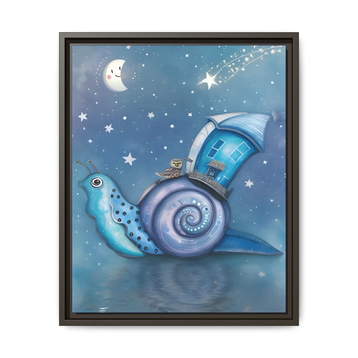 The Owl and the Snail Glided Upon a Sea of Stars by Andrew McCarter  - Canvas Print