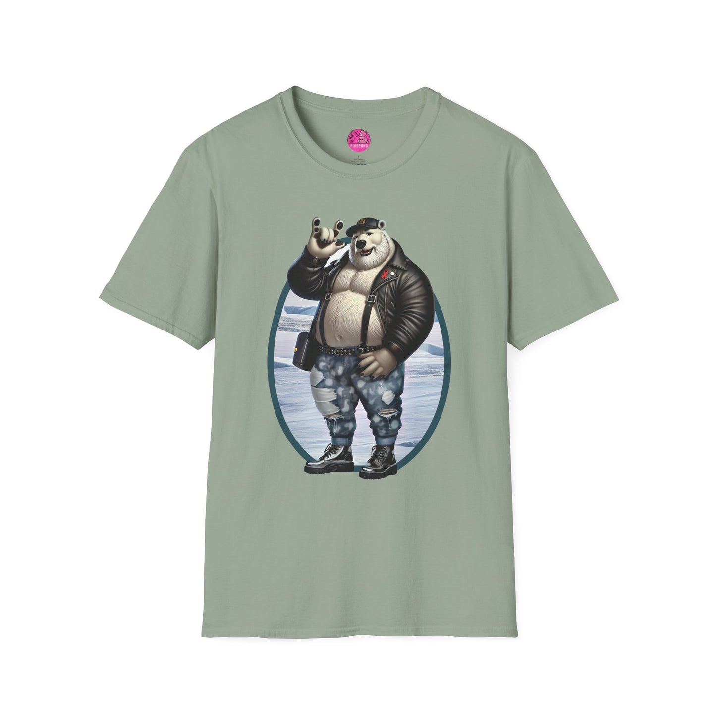 Artic Rebel Polar Bear Love Graphic Tee - ASL Love Sign