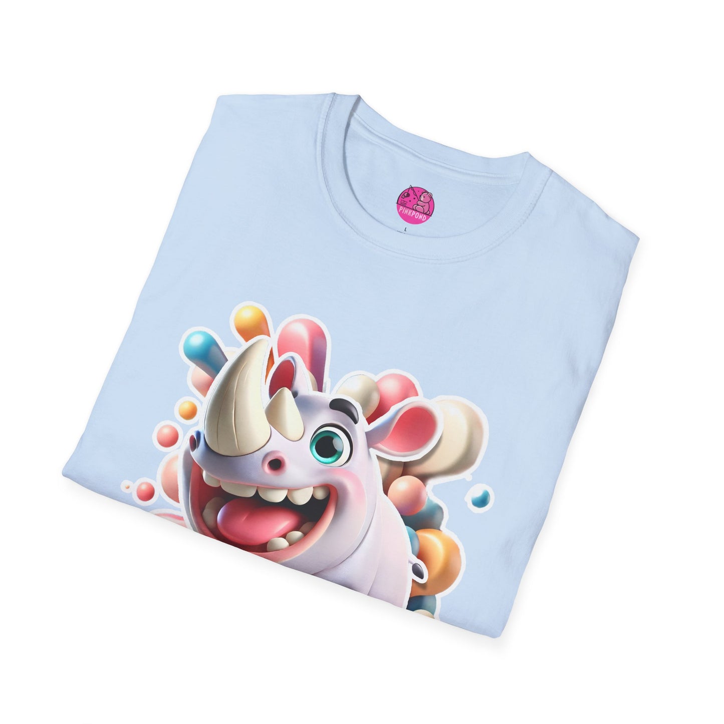 Ronnie the Rhino T-Shirt – Big Energy, Bigger Smiles! - Unisex Softstyle Tee