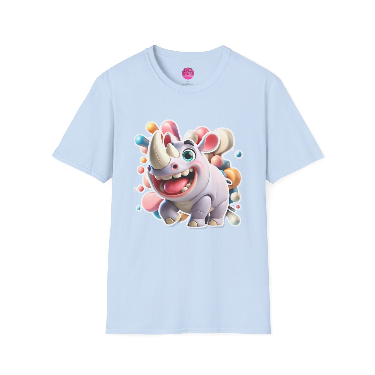 Ronnie the Rhino T-Shirt – Big Energy, Bigger Smiles! - Unisex Softstyle Tee