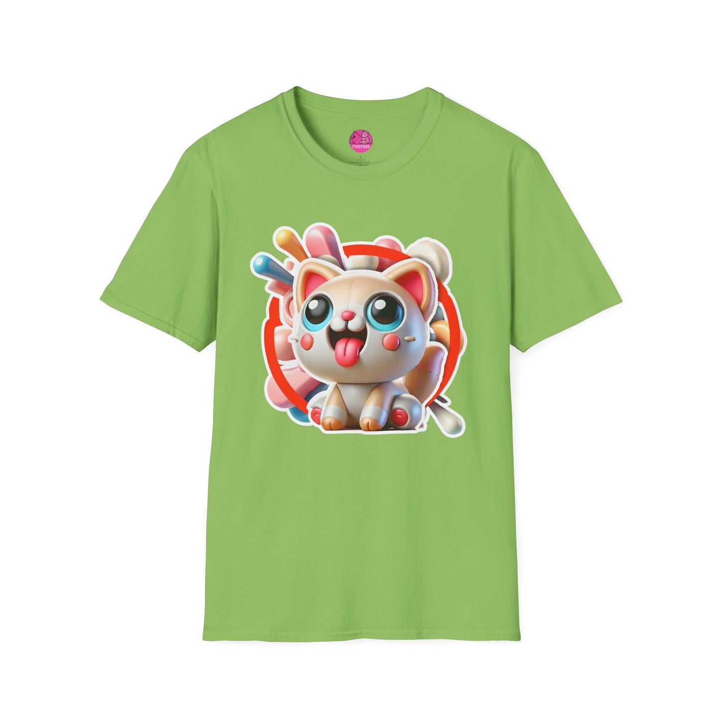 Katey Cat T-Shirt - Burst of Playful Energy | Unisex Softstyle