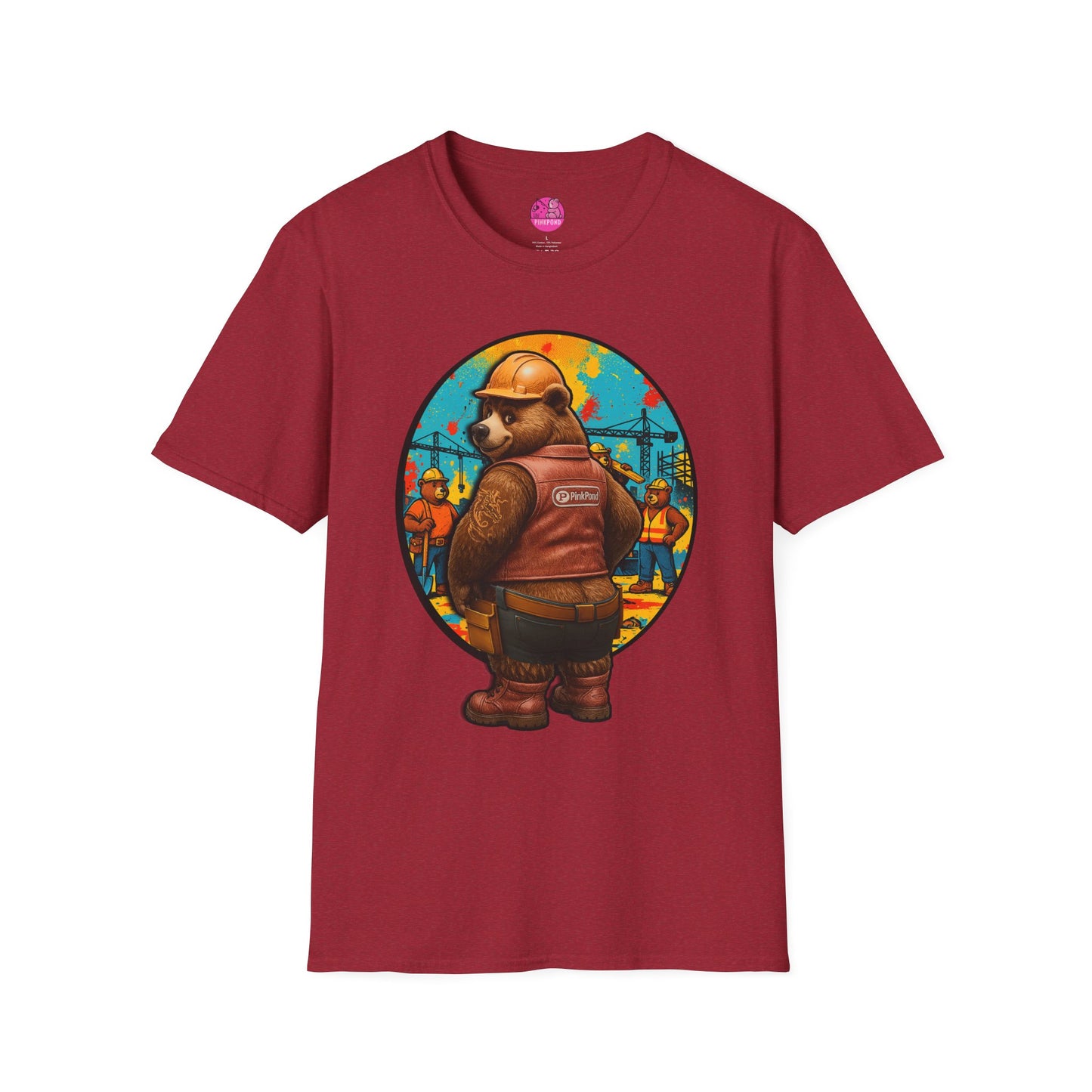 Graphic Tee Builder’s Bum Bear Unisex Softstyle T-Shirt