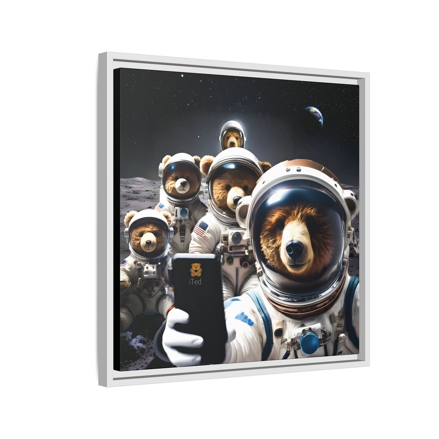 Canvas Print - Mooning Bear Selfie by Andrew McCarter