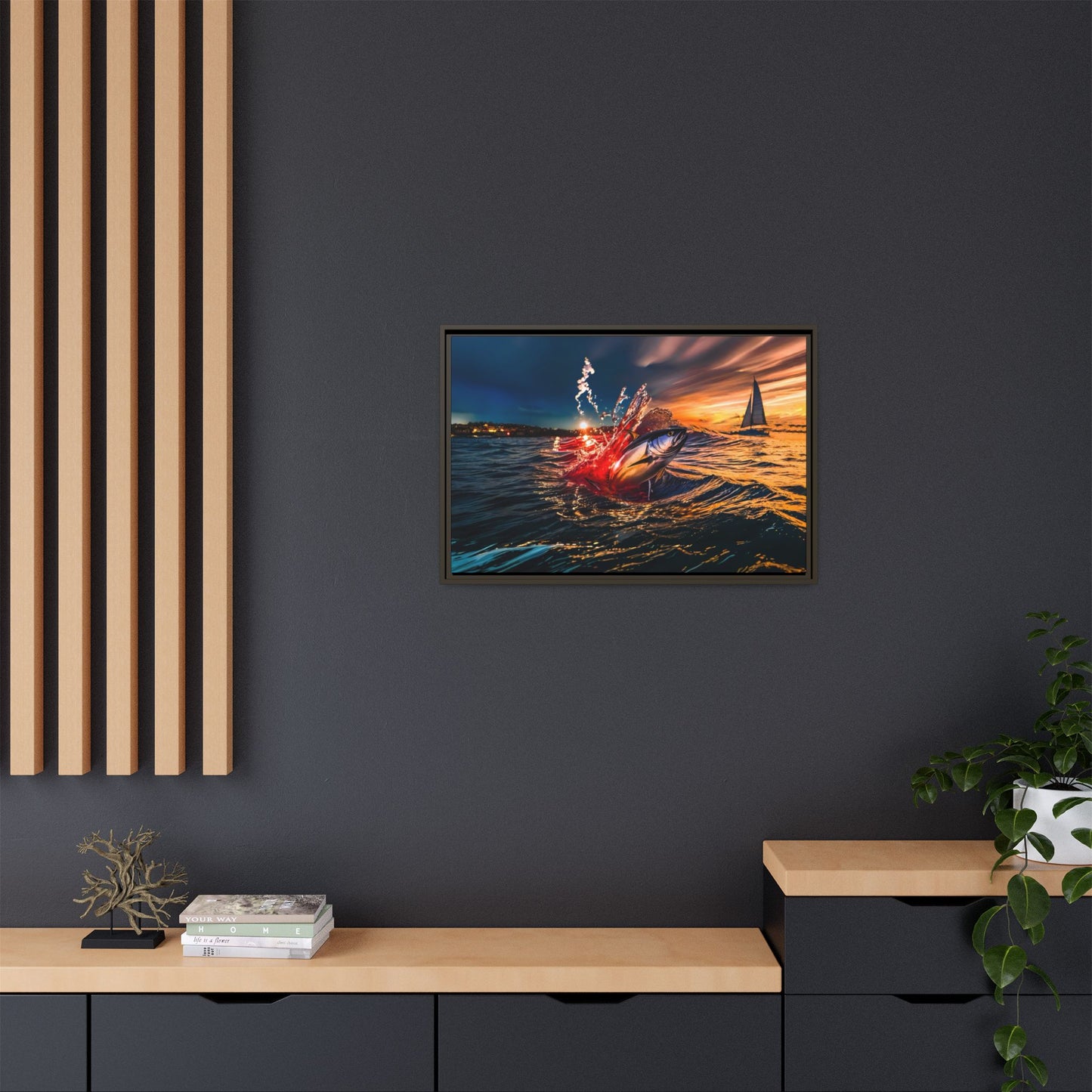 "The Leap" by Andrew McCarter - Ocean Canvas Art.