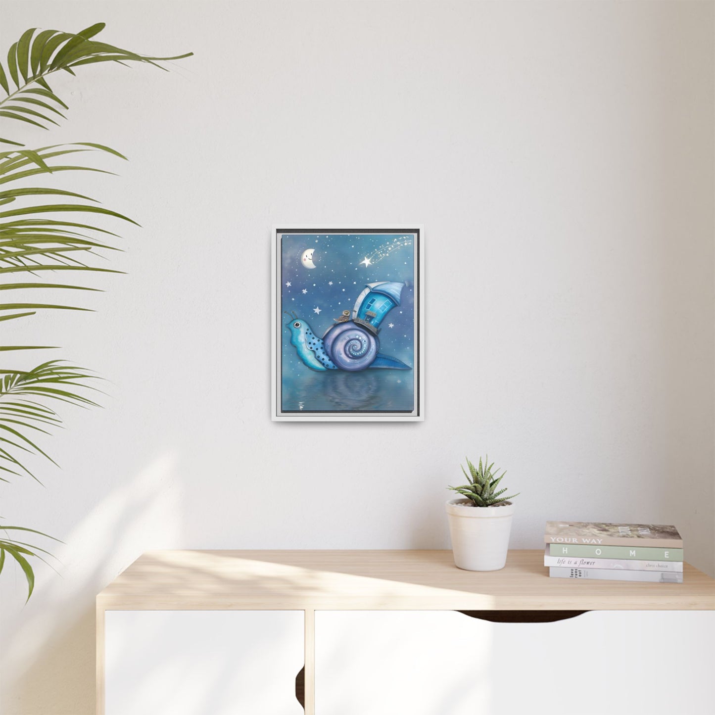 The Owl and the Snail Glided Upon a Sea of Stars by Andrew McCarter  - Canvas Print