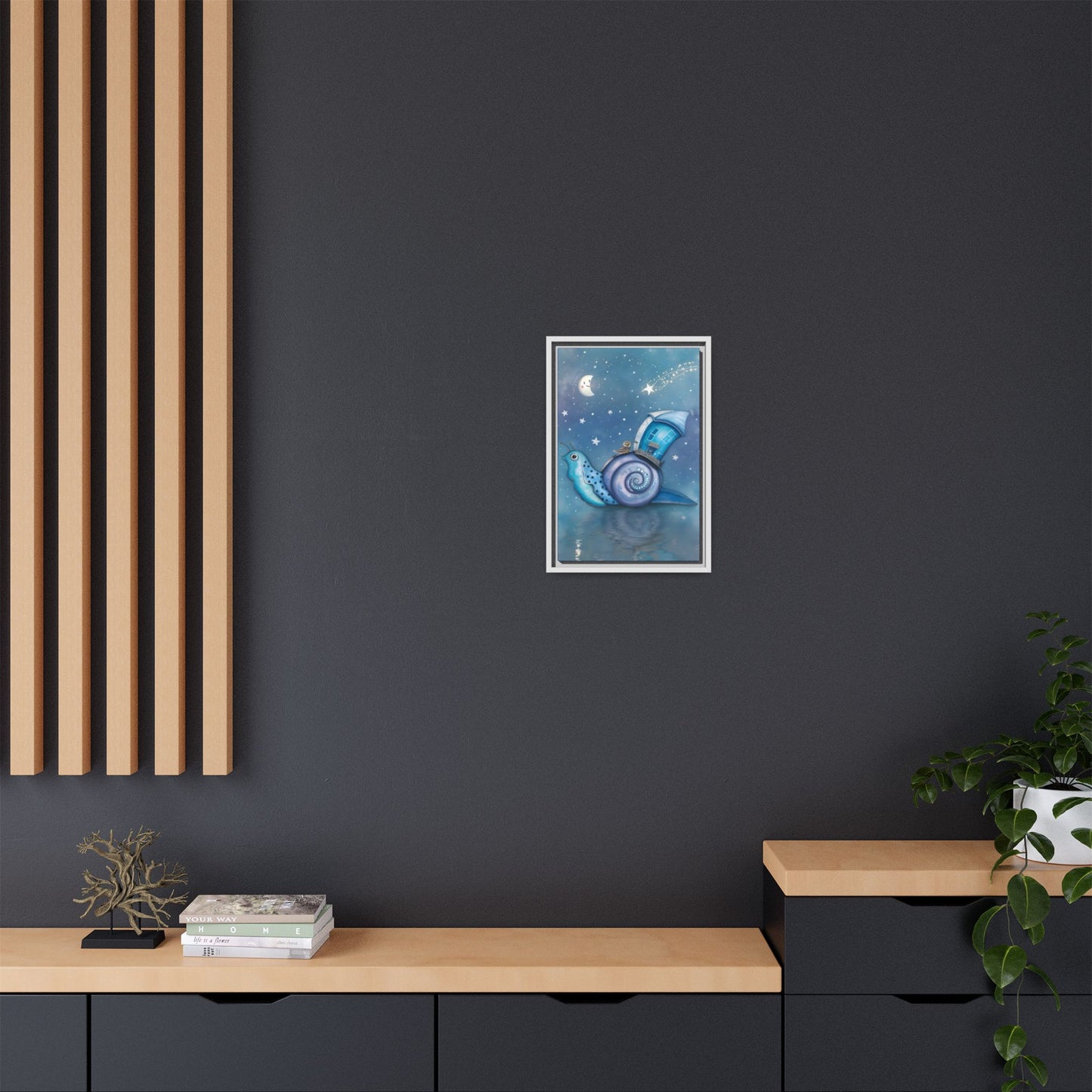 The Owl and the Snail Glided Upon a Sea of Stars by Andrew McCarter  - Canvas Print