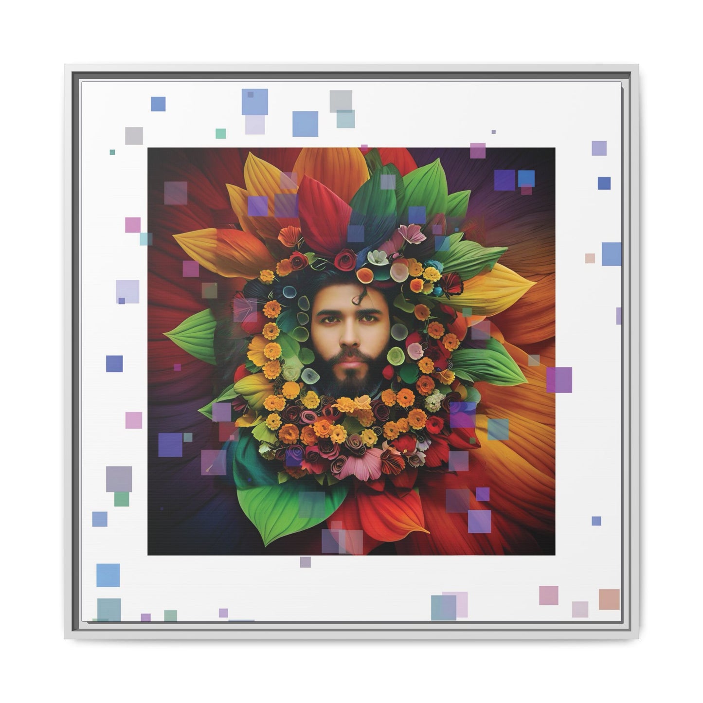 'Flourish: The Modern Green Man' canvas print By Andrew McCarter
