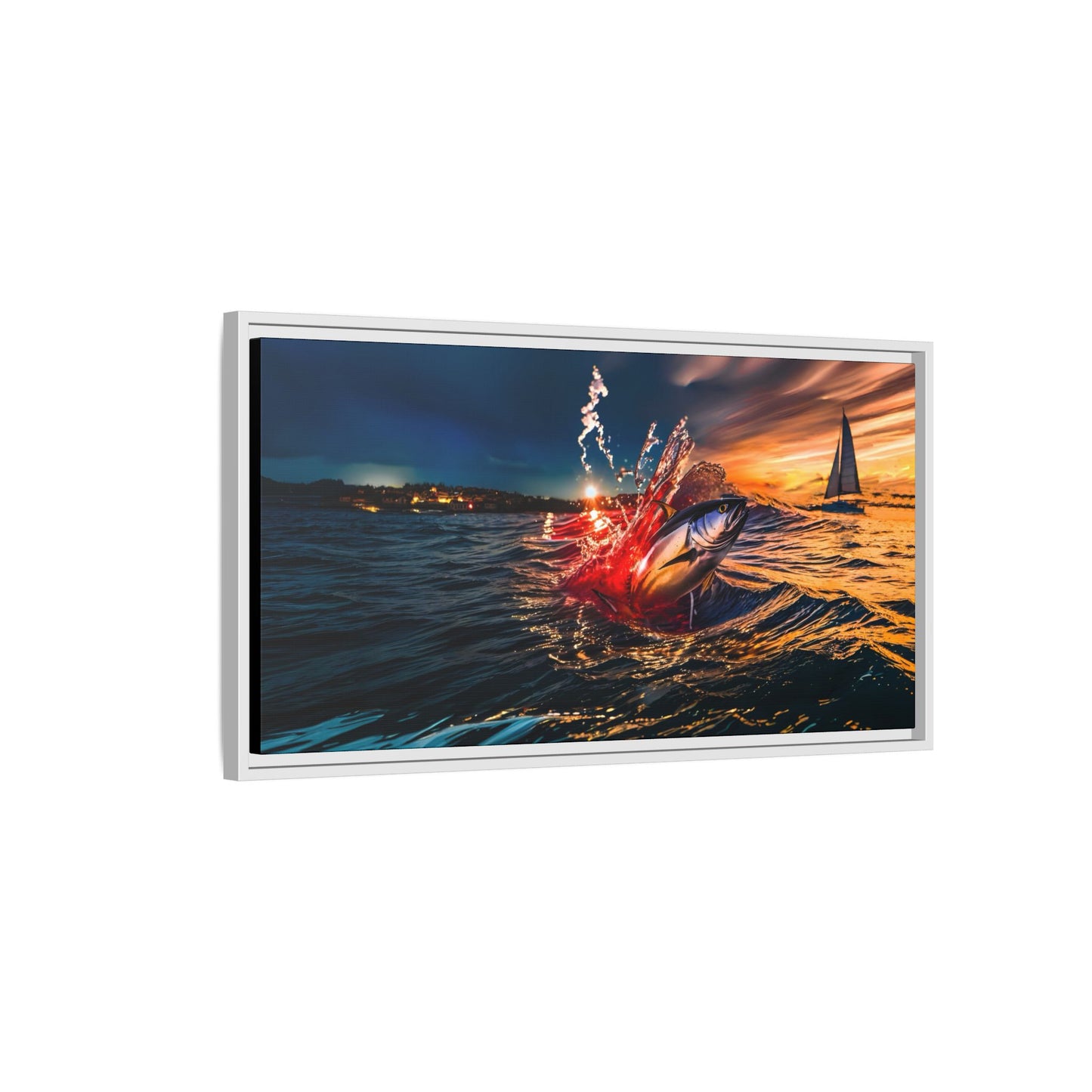 "The Leap" by Andrew McCarter - Ocean Canvas Art.