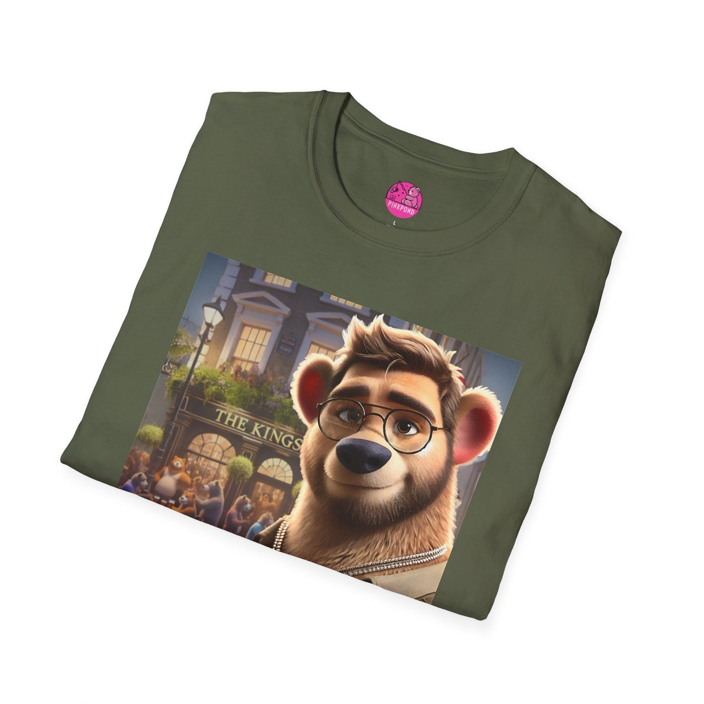 Bear T-Shirt - The King's Arms in Soho Design by PinkPond