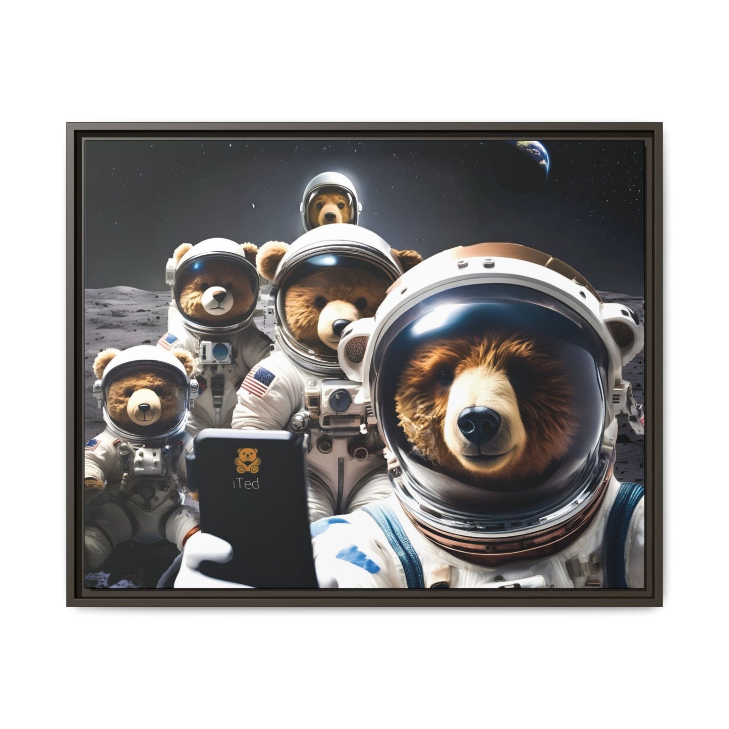 Canvas Print - Mooning Bear Selfie by Andrew McCarter