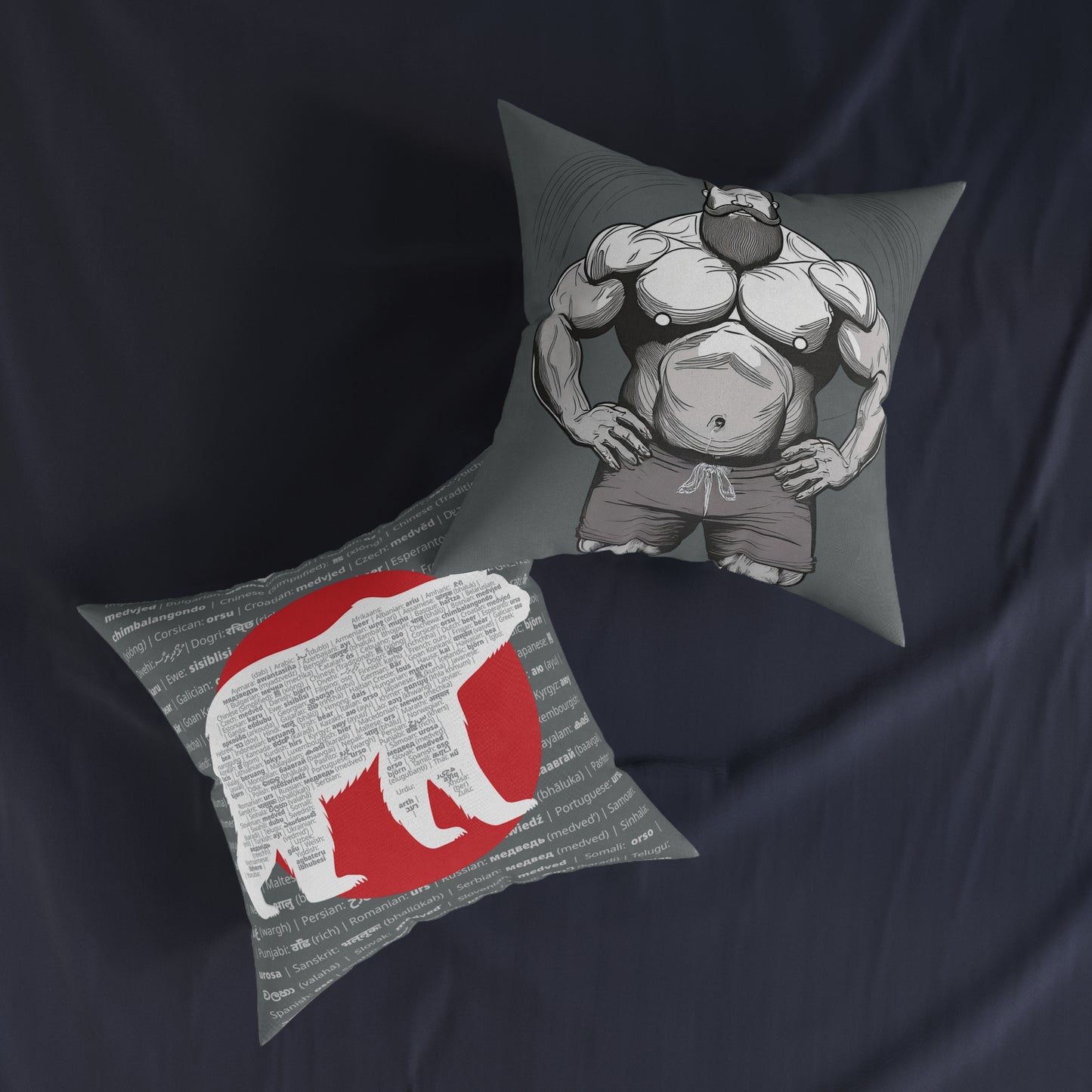 Square Pillow - PinkPond Bear Strength & Global Roar 12x12 Inch Double-Sided Cushion