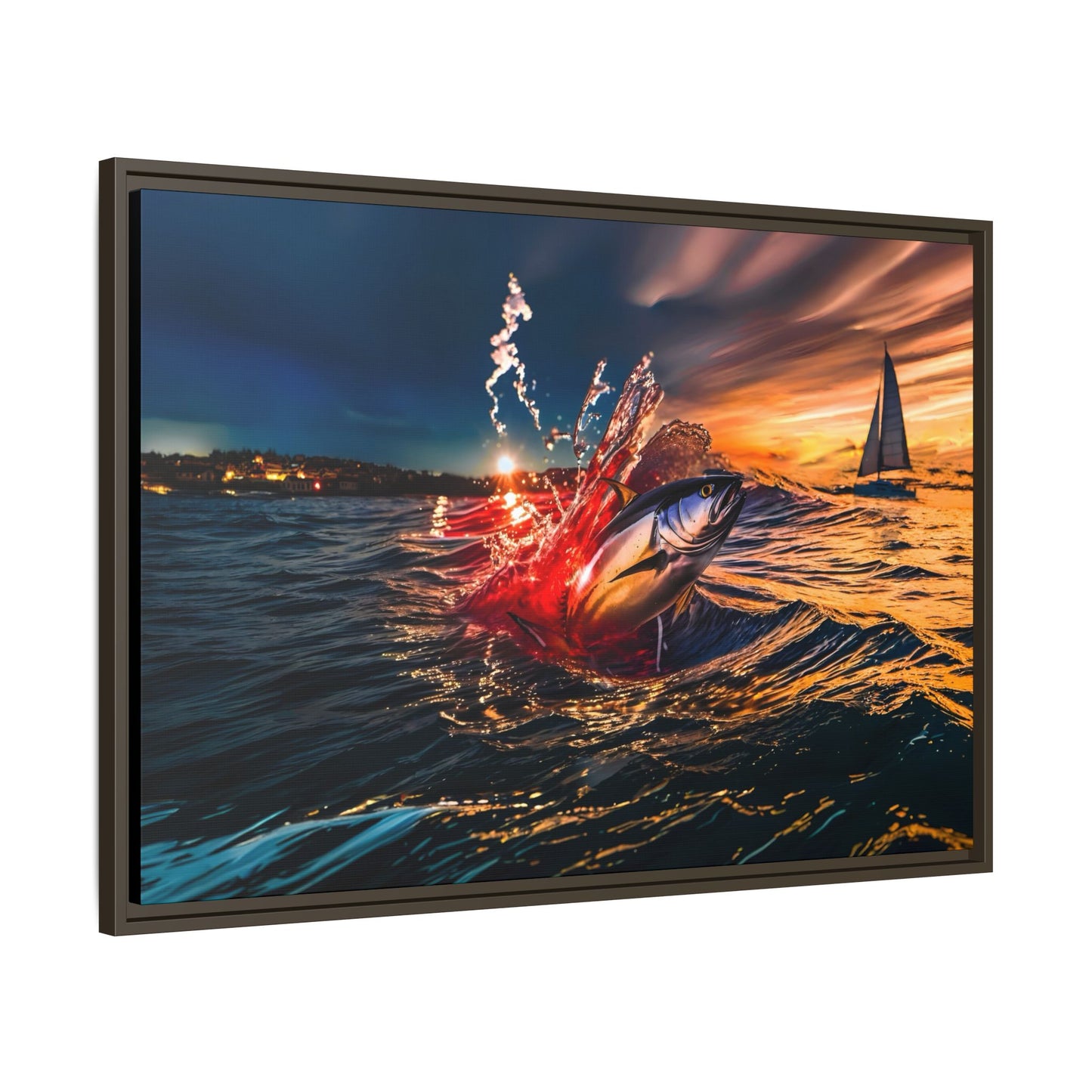 "The Leap" by Andrew McCarter - Ocean Canvas Art.