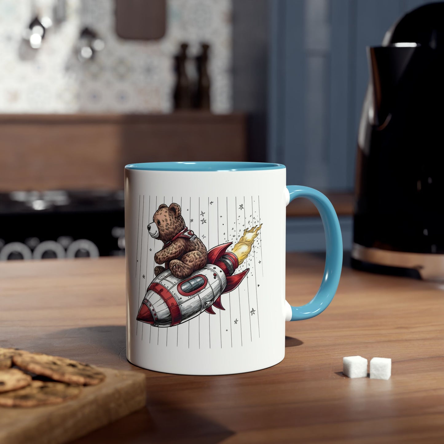 Rocket Bear Mug Style 3 - Adventure Coffee Cup for Space Lovers & Dreamers