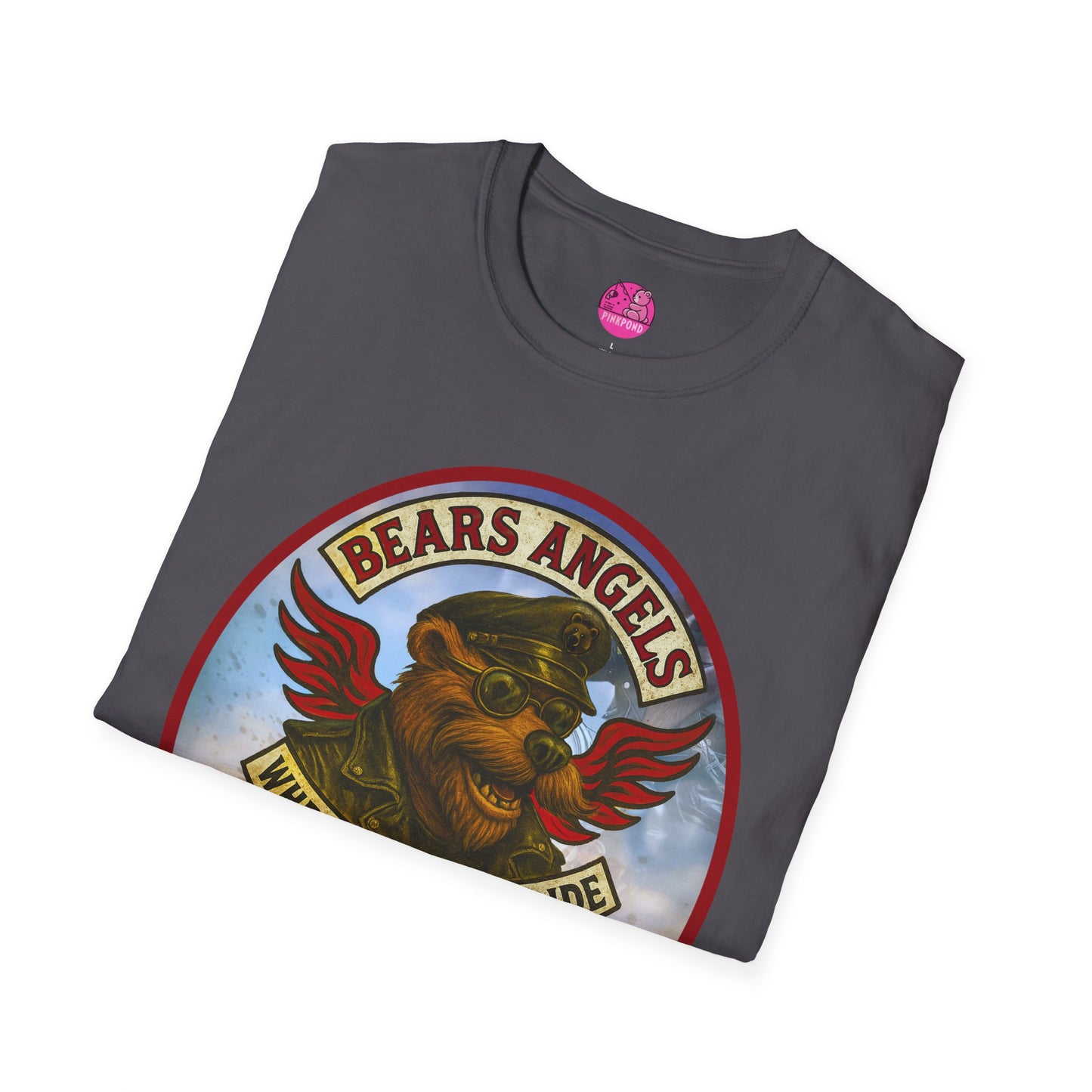 Biker Bear T-Shirt - Bears Angels Roundel, Ride With Pride