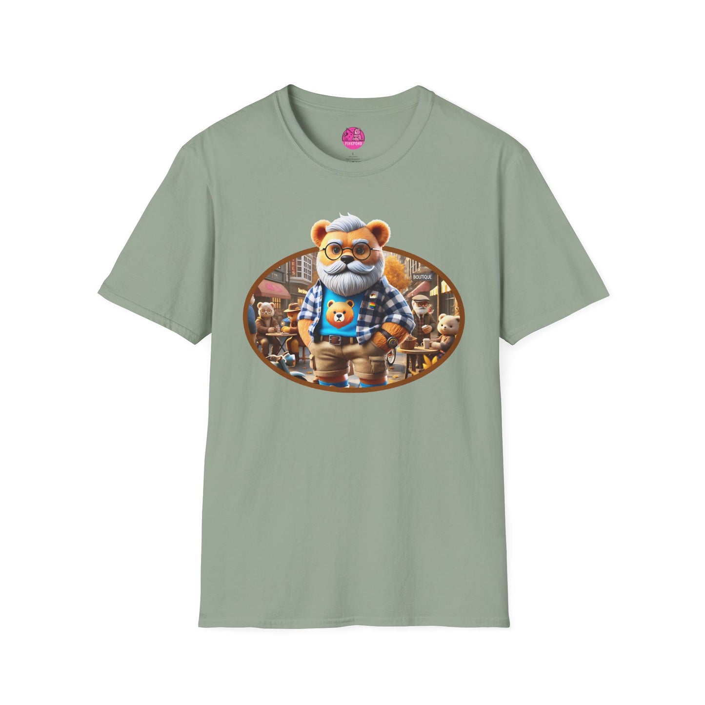 Big Bear T-Shirt - Bold, Comfortable Unisex Softstyle Tee with Playful Charm