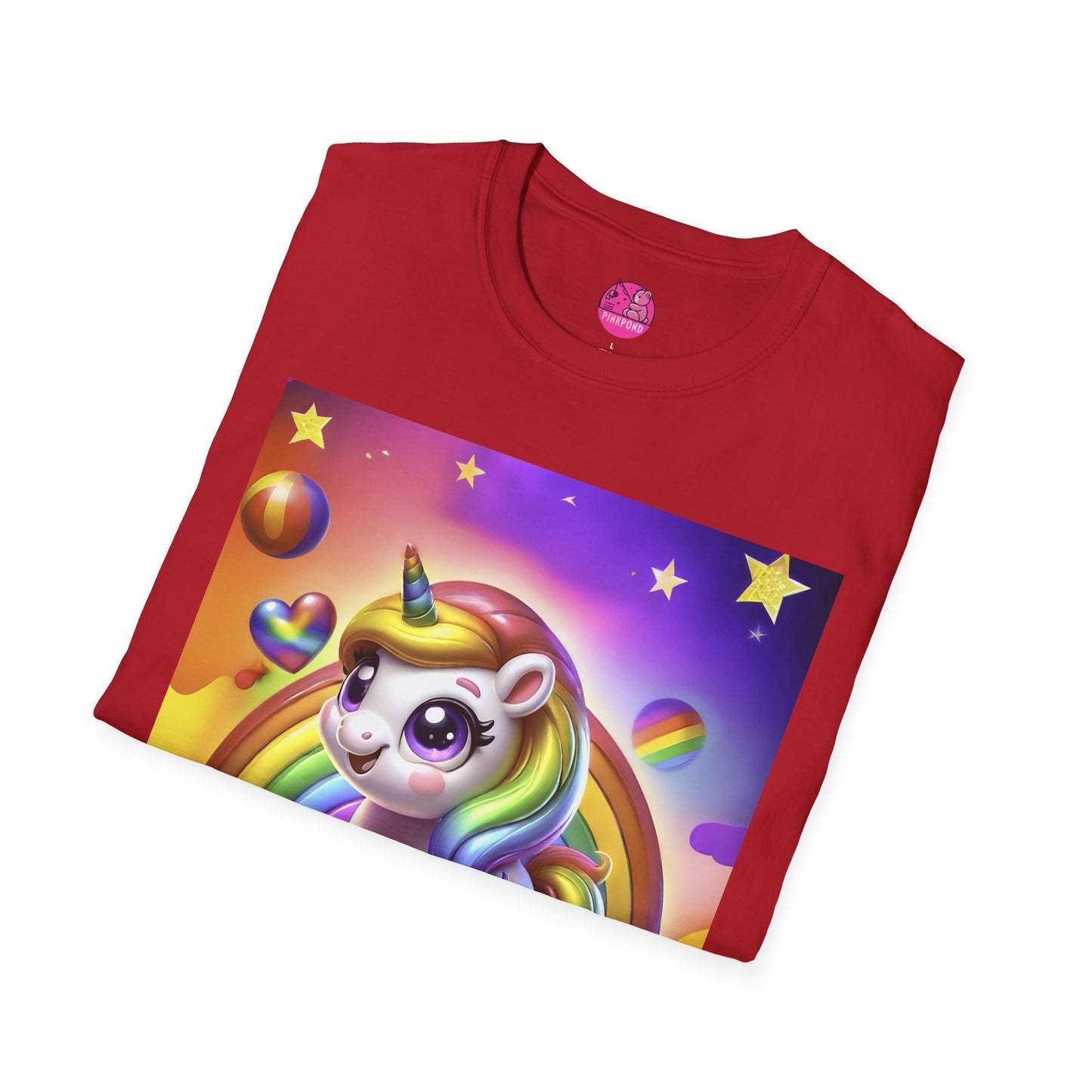 Rainbow Pride Unicorn T-Shirt – Wear Your Colors Loud and Proud! - Unisex Softstyle Tee