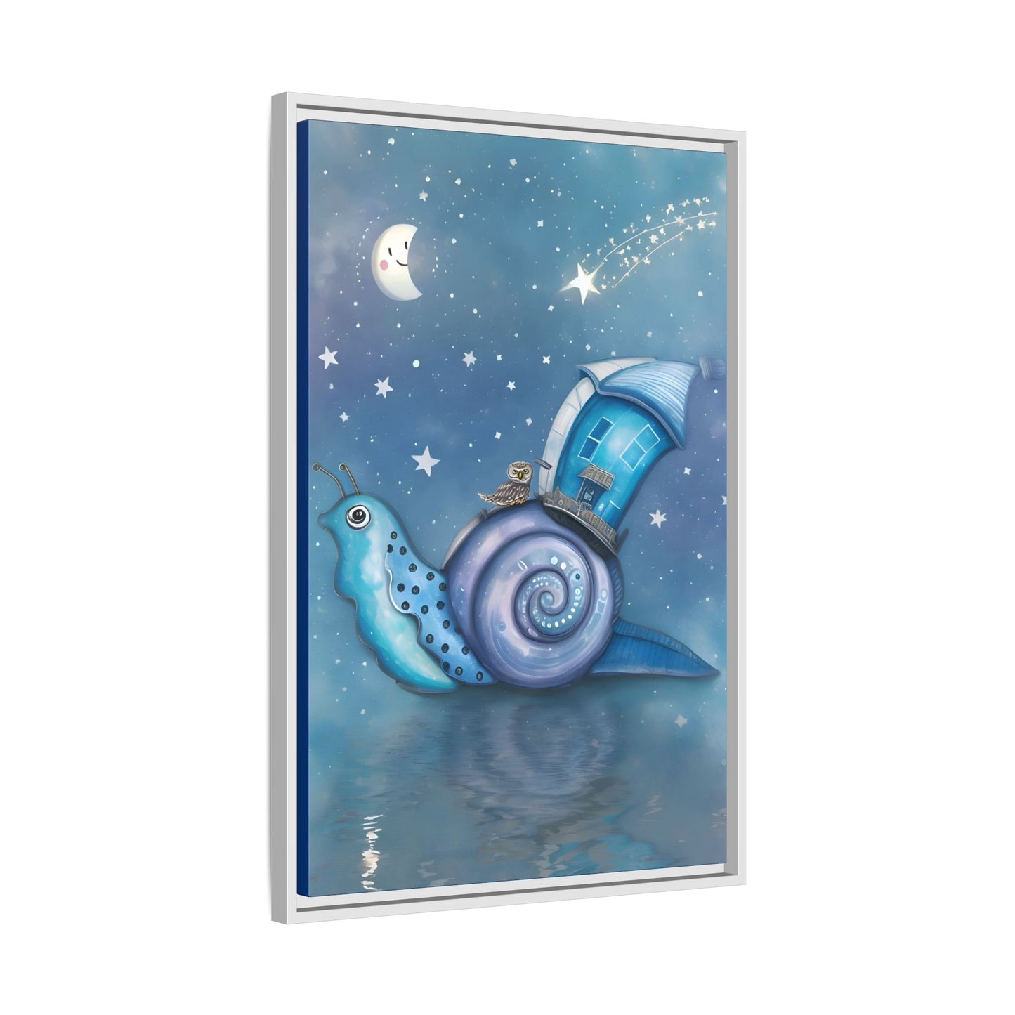 The Owl and the Snail Glided Upon a Sea of Stars by Andrew McCarter  - Canvas Print