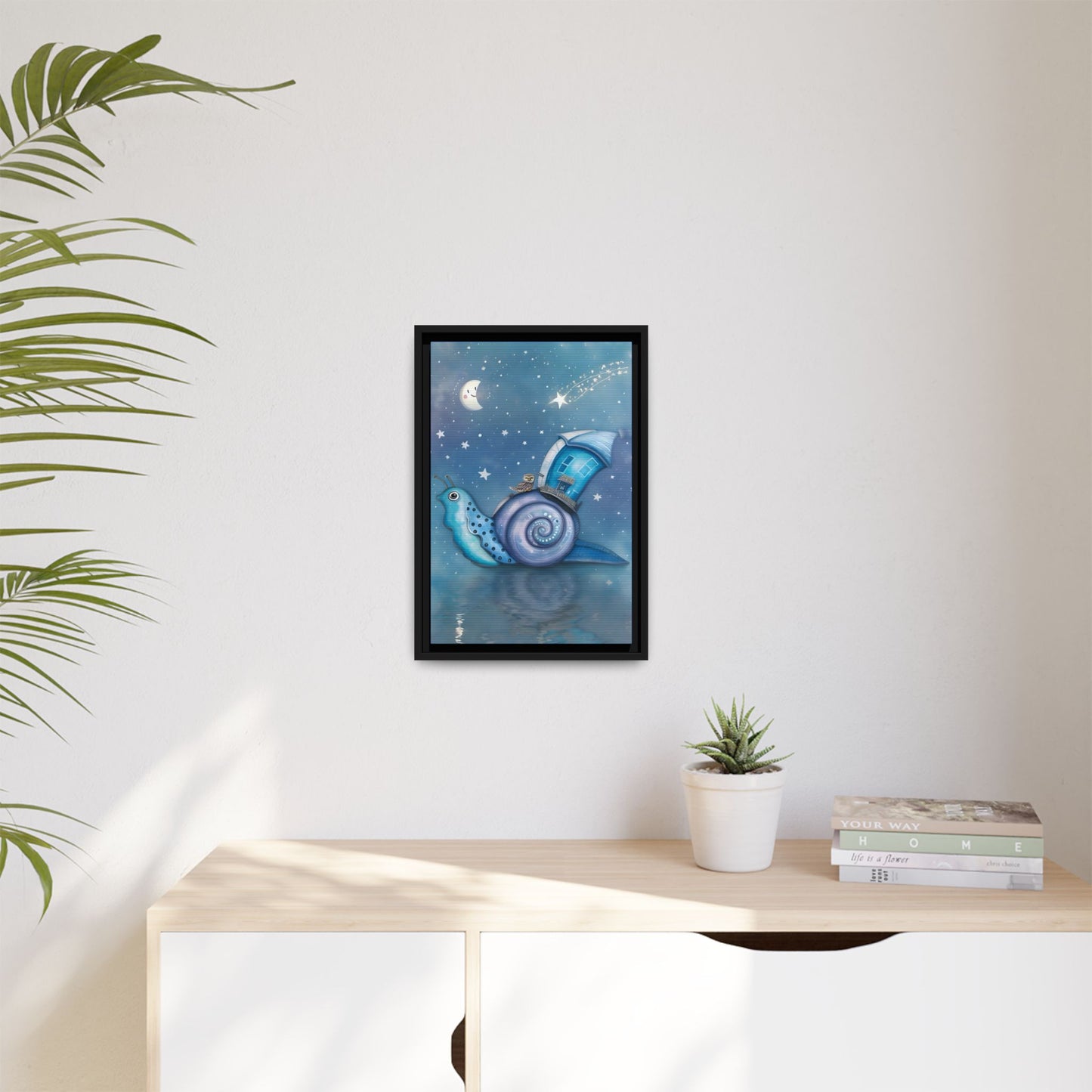 The Owl and the Snail Glided Upon a Sea of Stars by Andrew McCarter  - Canvas Print