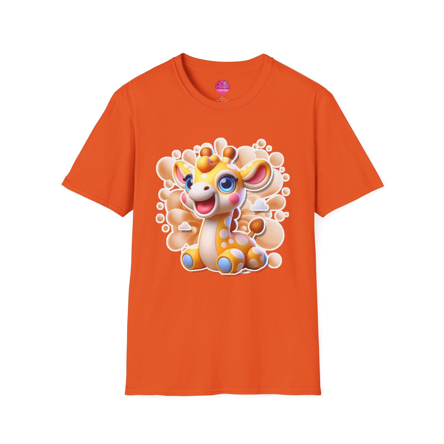 Geoffrey Giraffe T-Shirt - Tall on Charm, Big on Smiles Unisex Softstyle
