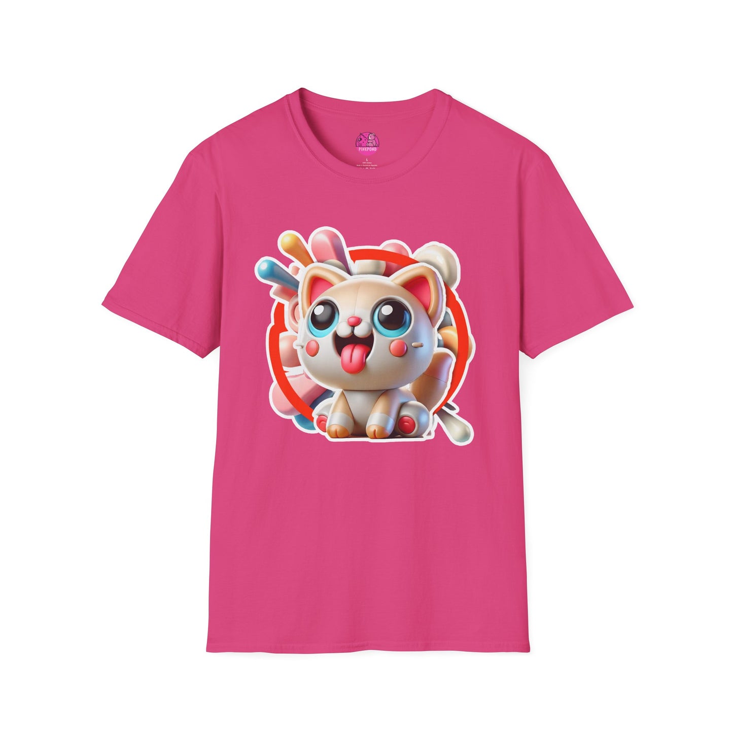 Katey Cat T-Shirt - Burst of Playful Energy | Unisex Softstyle