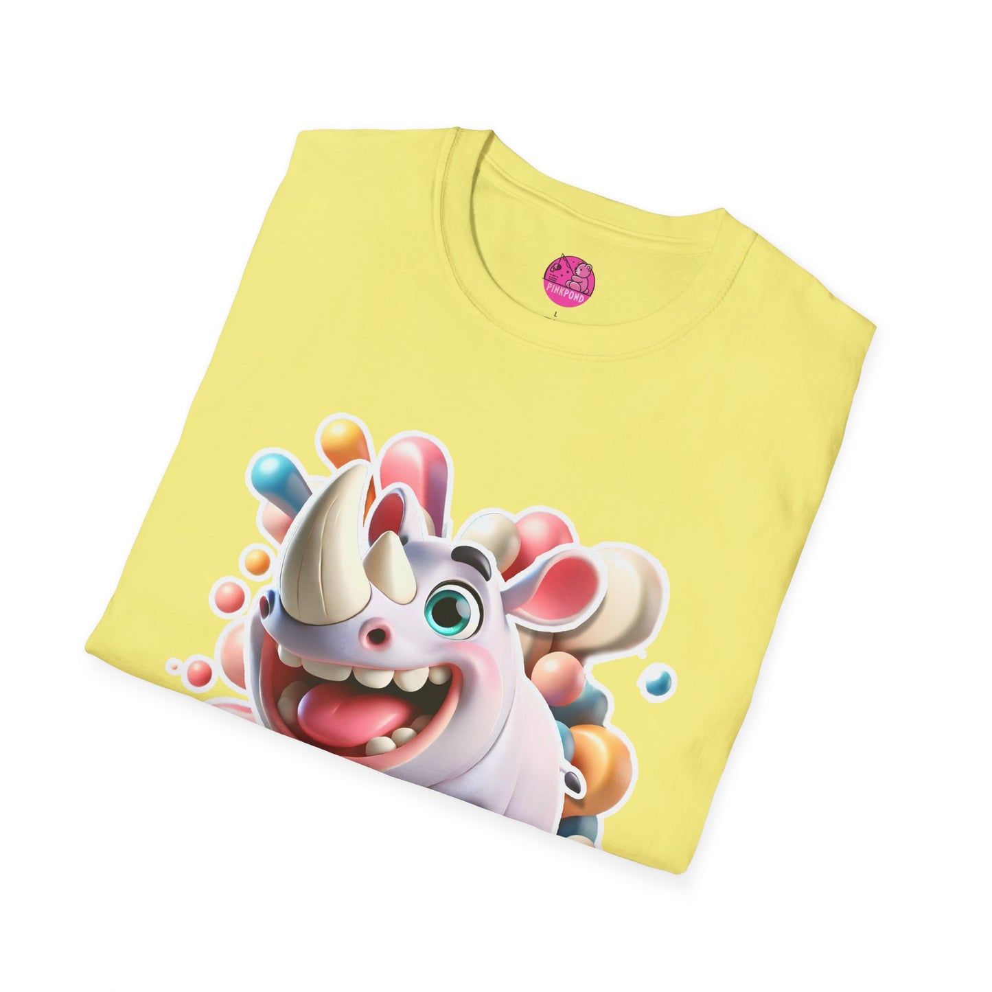 Ronnie the Rhino T-Shirt – Big Energy, Bigger Smiles! - Unisex Softstyle Tee
