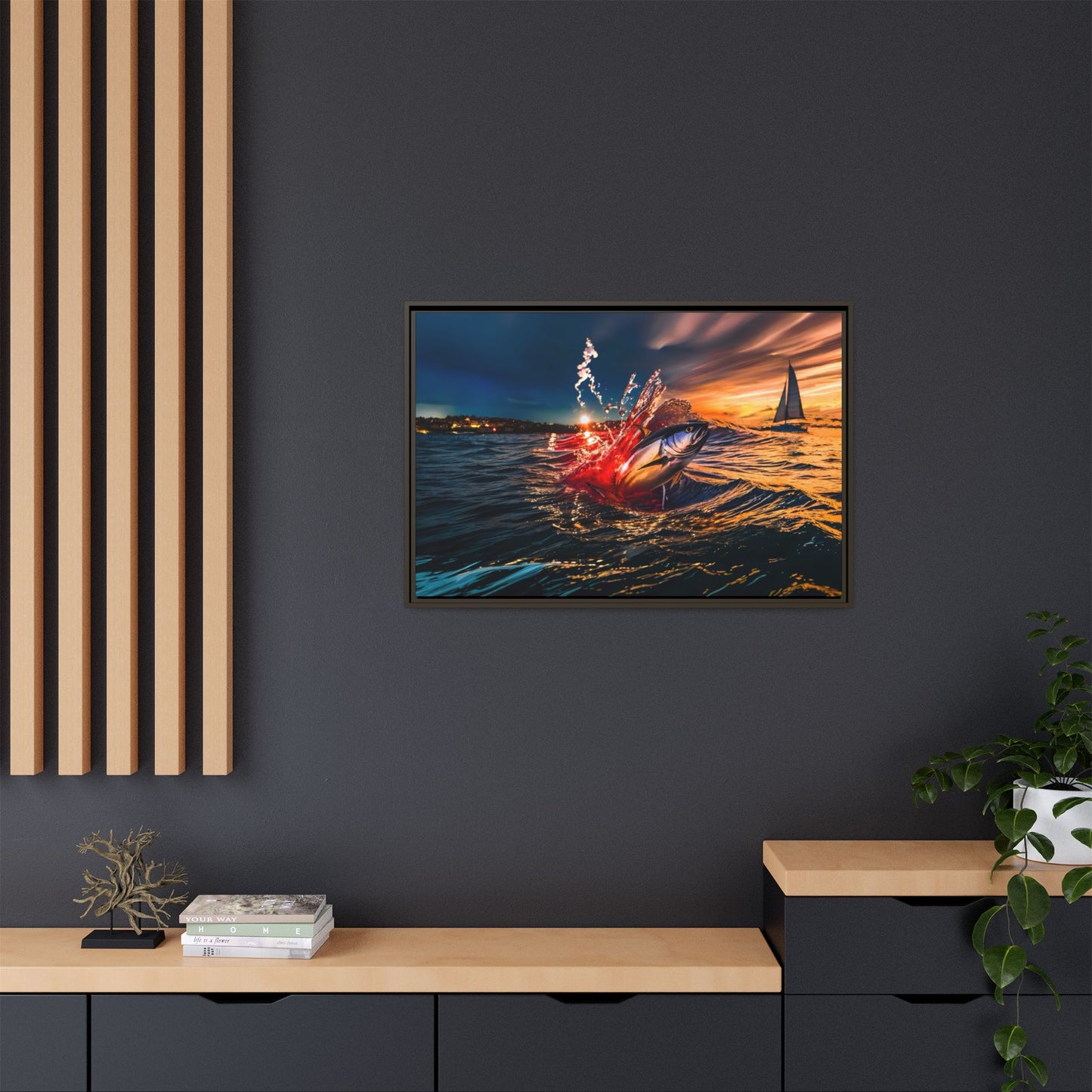 "The Leap" by Andrew McCarter - Ocean Canvas Art.