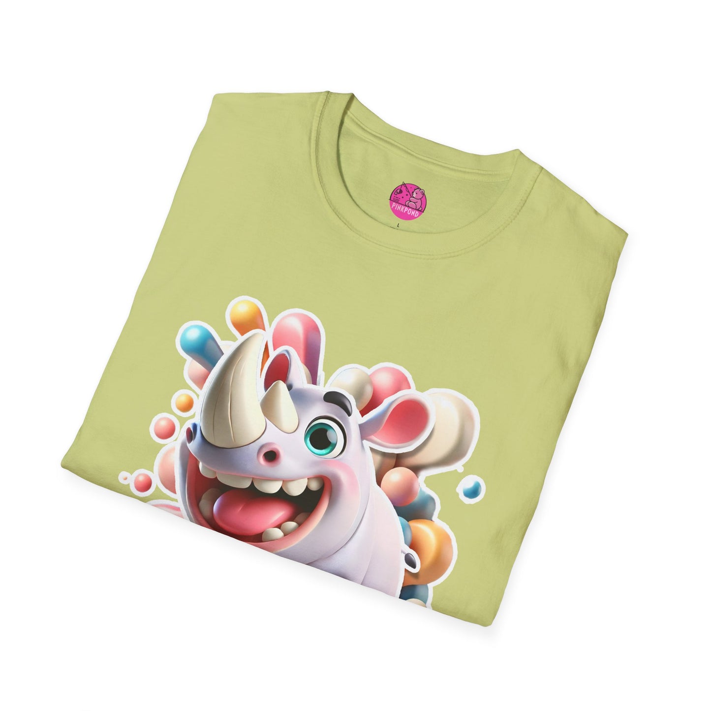 Ronnie the Rhino T-Shirt – Big Energy, Bigger Smiles! - Unisex Softstyle Tee