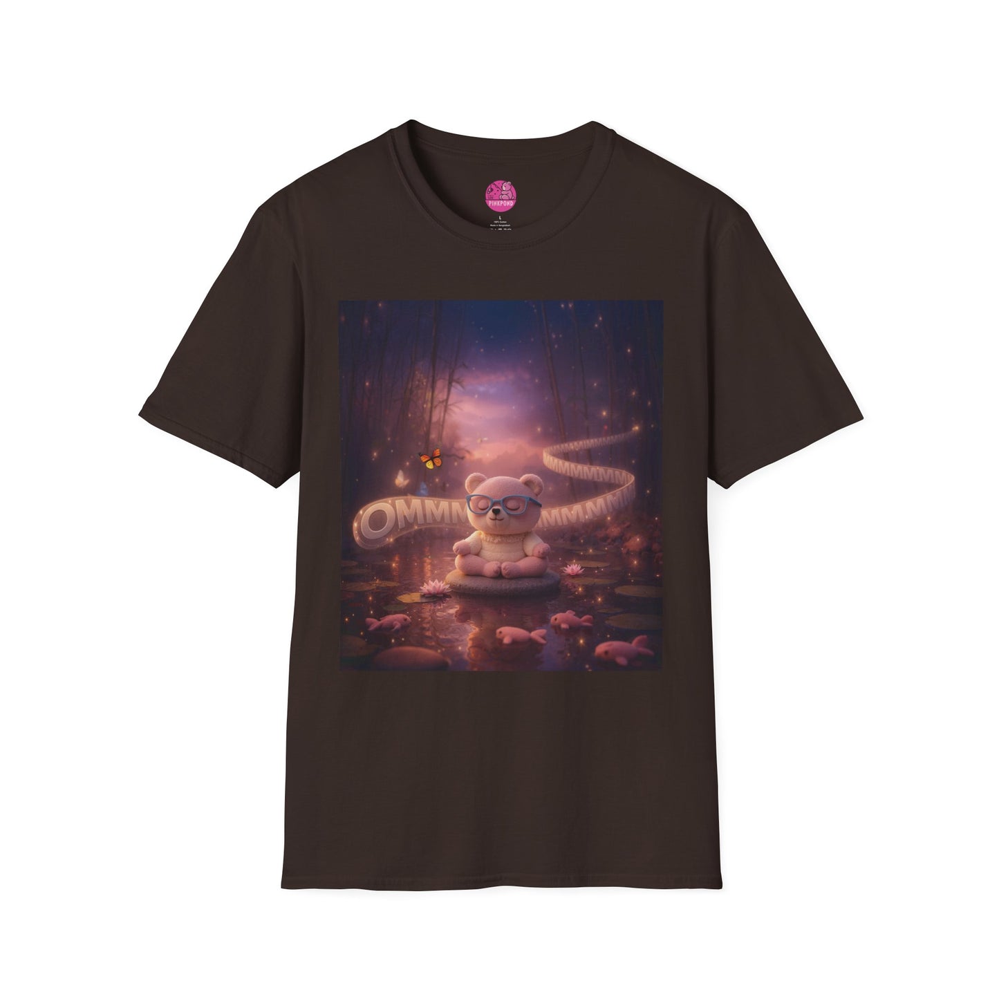 Meditating Bear Dusk Dreamscape T-Shirt