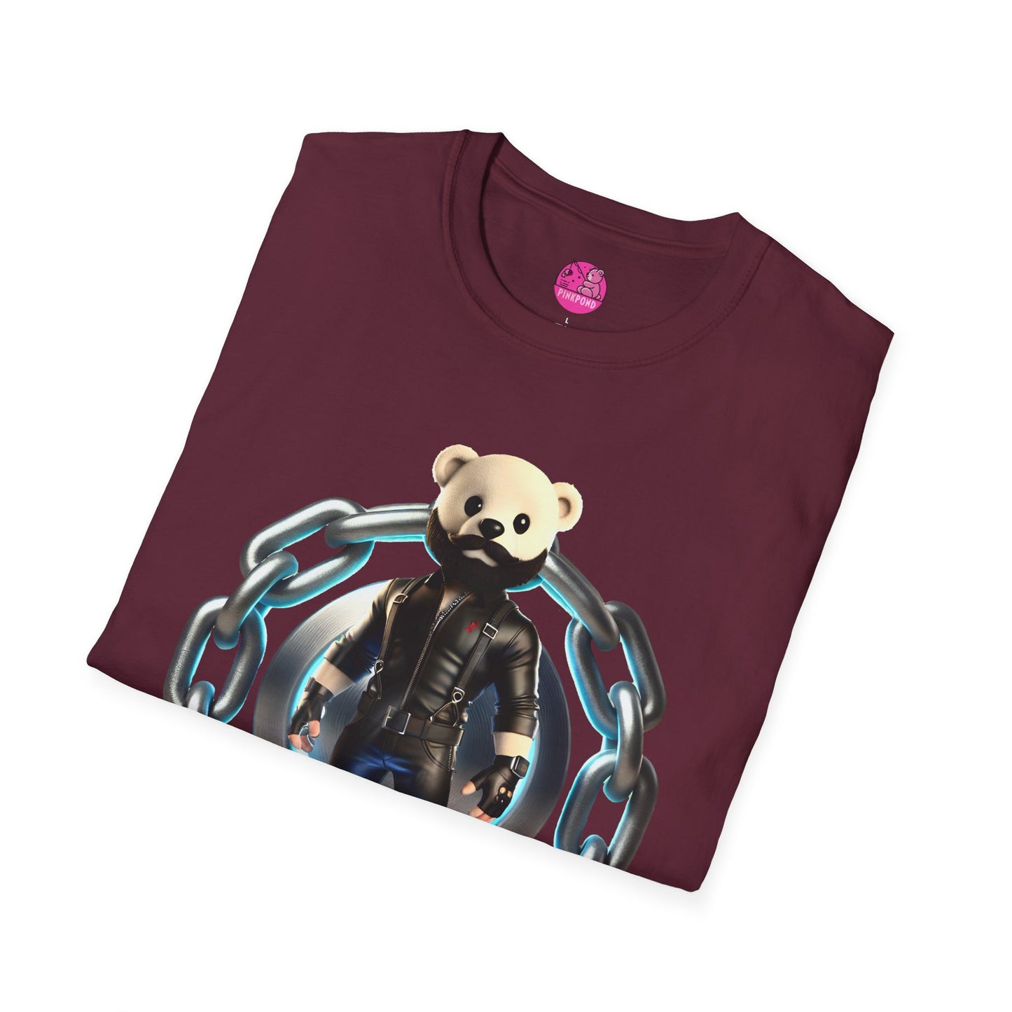 Hot Leather Cub Unisex Softstyle T-Shirt | Fierce and Fun Bear Tee with Leather-Clad Sass