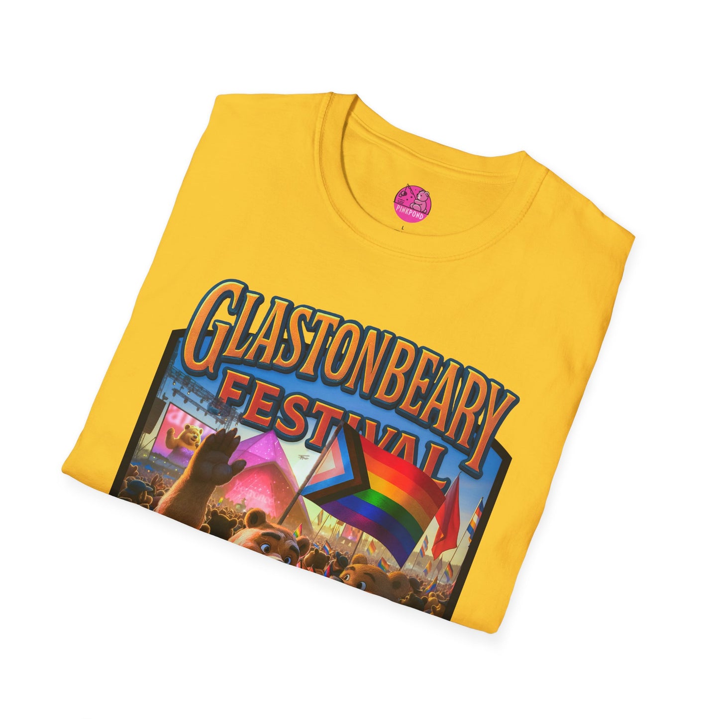 Glastonbeary Festival Unisex Tee - Bear Pride, Queer Joy, Festival Fashion