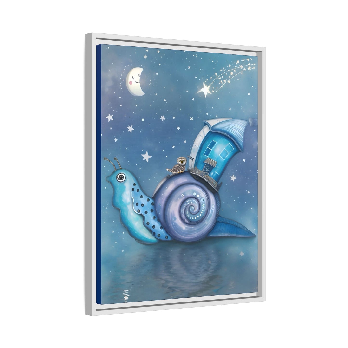 The Owl and the Snail Glided Upon a Sea of Stars by Andrew McCarter  - Canvas Print