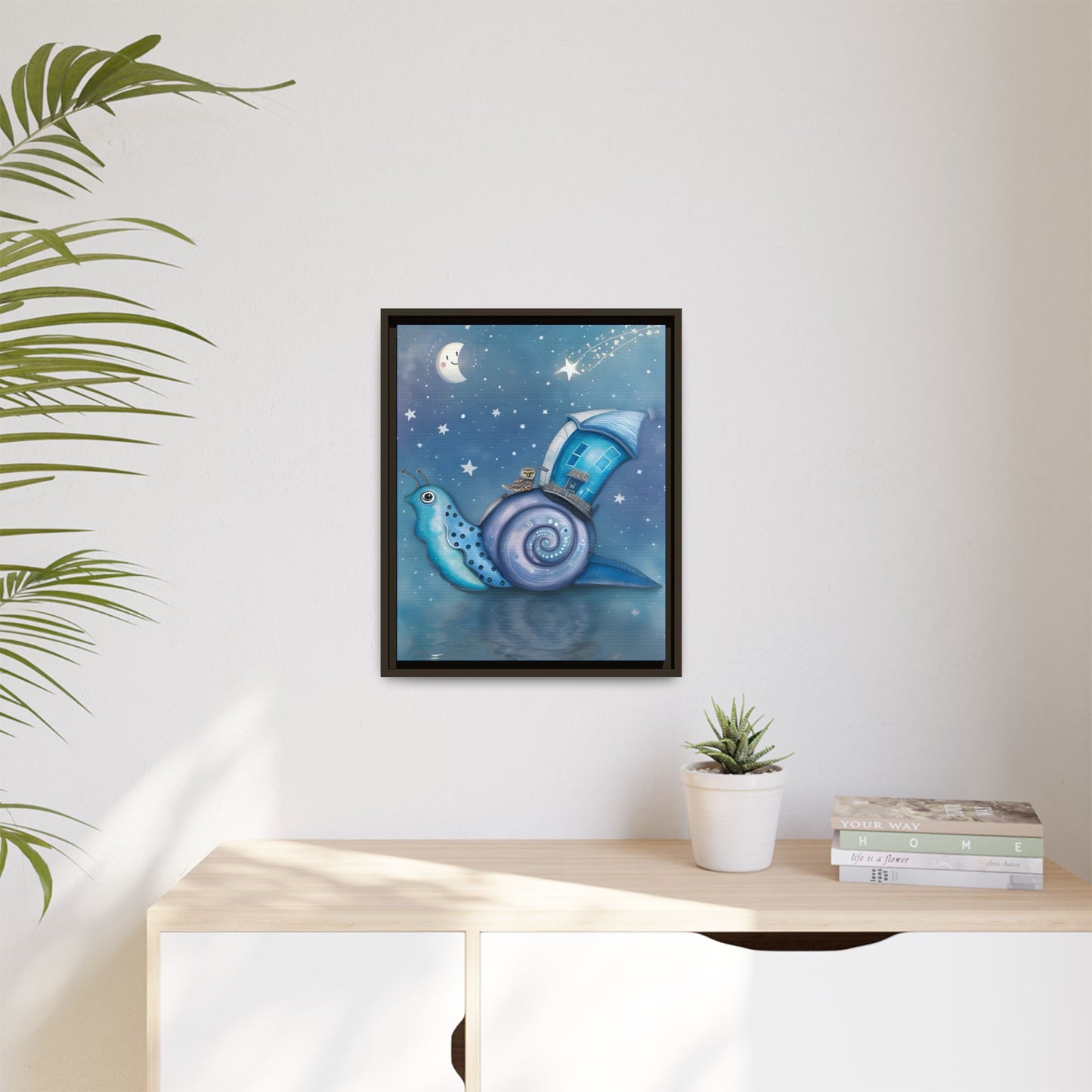 The Owl and the Snail Glided Upon a Sea of Stars by Andrew McCarter  - Canvas Print