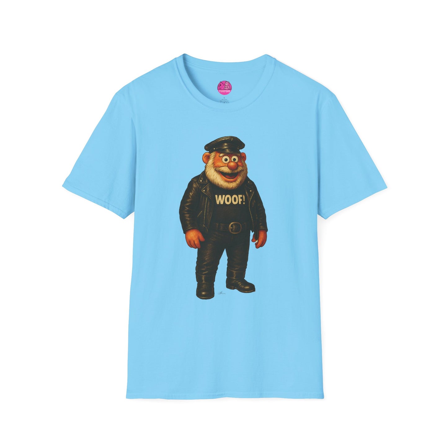Unisex T-Shirt Leather Polar Bear Tee - WOOF Shirt Silver Beard Energy Pride Fashion