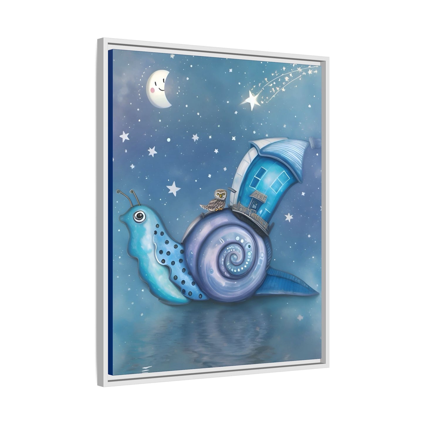 The Owl and the Snail Glided Upon a Sea of Stars by Andrew McCarter  - Canvas Print