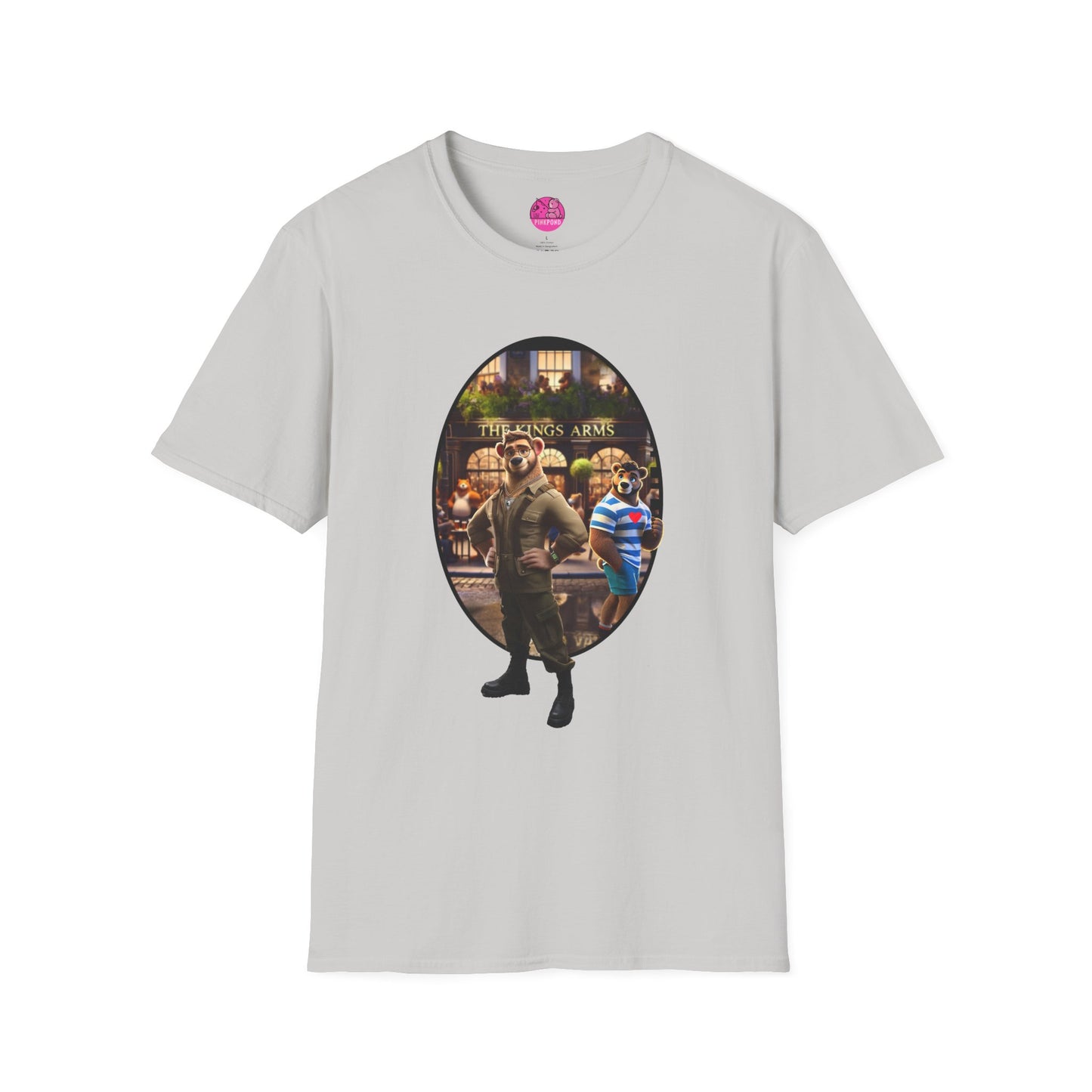 Retro Bear Scene T-Shirt - Fly-by Cruise at the Kings Arms
