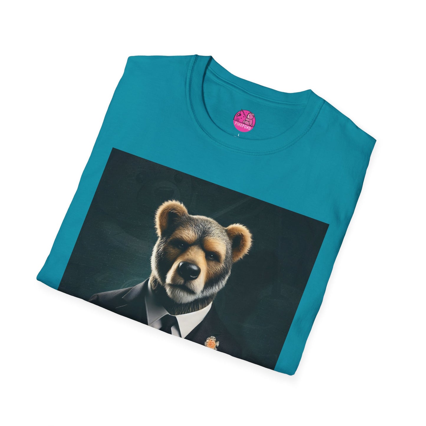 Boss Bear Graphic Tee - Unisex Softstyle T-Shirt for Power Players