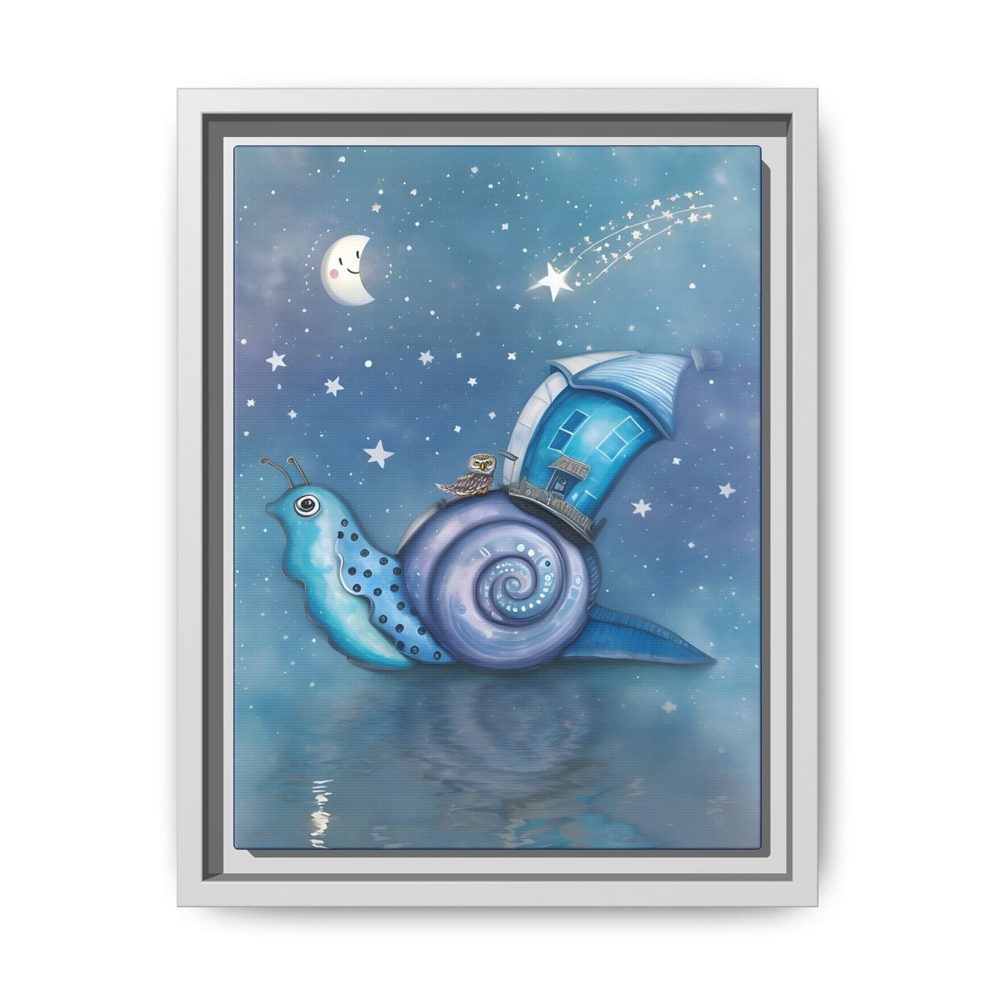 The Owl and the Snail Glided Upon a Sea of Stars by Andrew McCarter  - Canvas Print