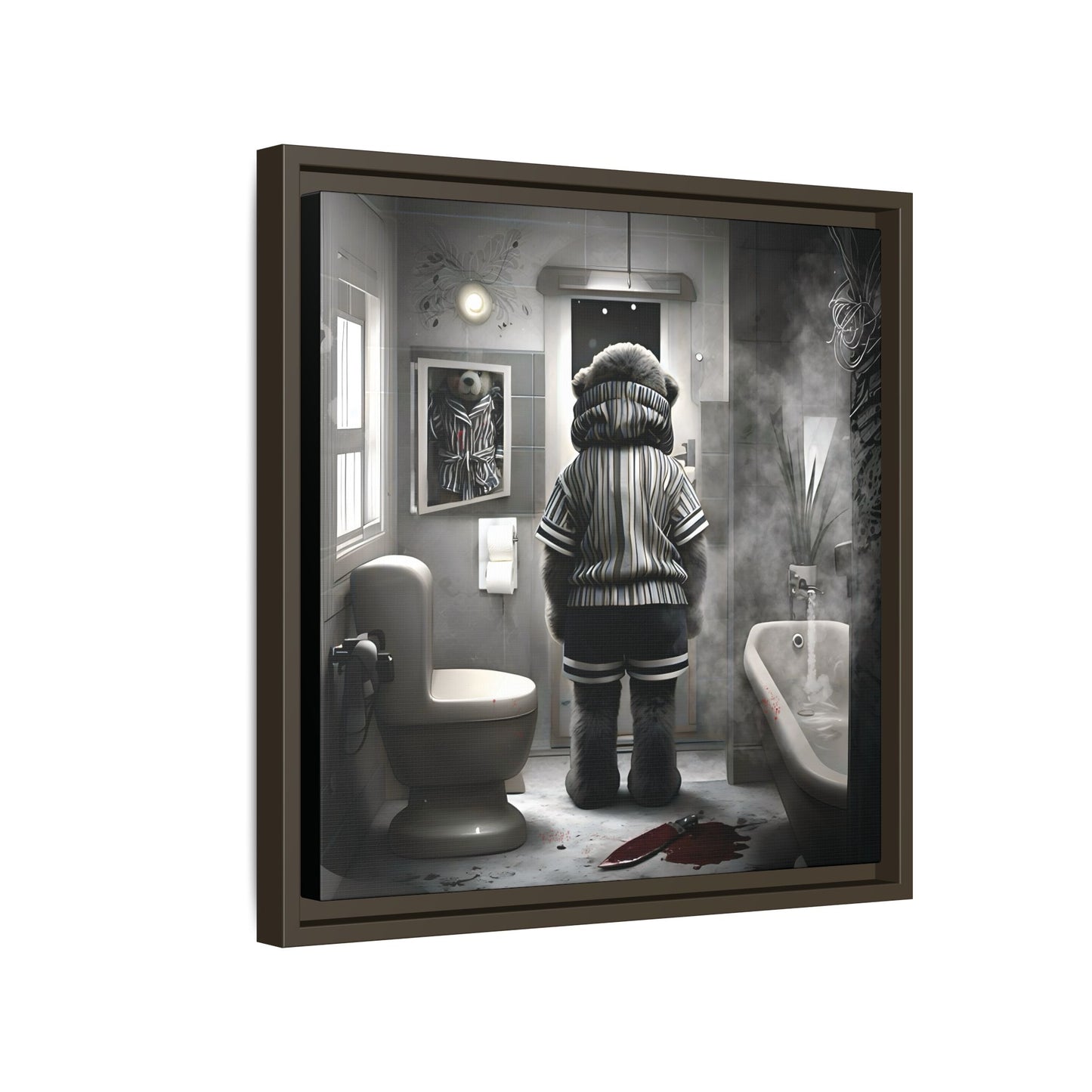 Canvas Art Print - The Untimely Demise of Benjamin Bear by Andrew McCarter, Dark Surreal Artwork