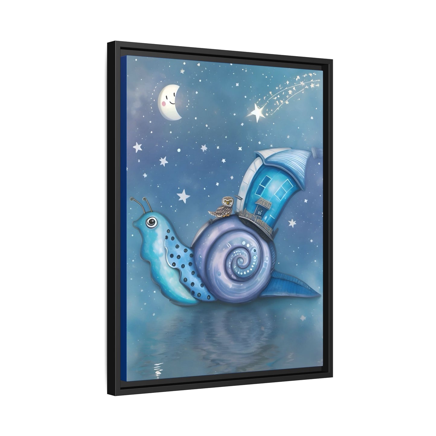 The Owl and the Snail Glided Upon a Sea of Stars by Andrew McCarter  - Canvas Print