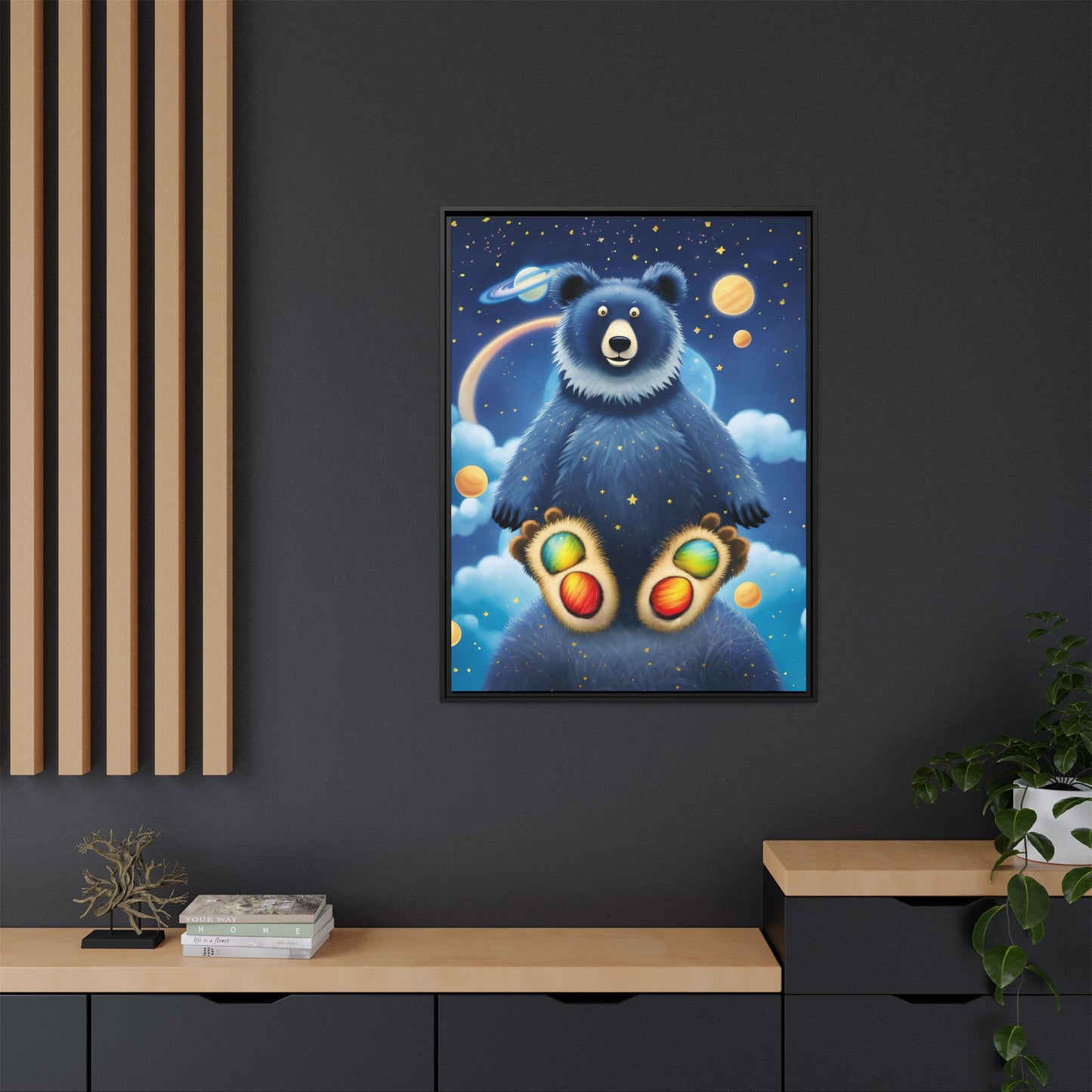 'Cosmic Pawprints' by Andrew McCarter - Canvas Art