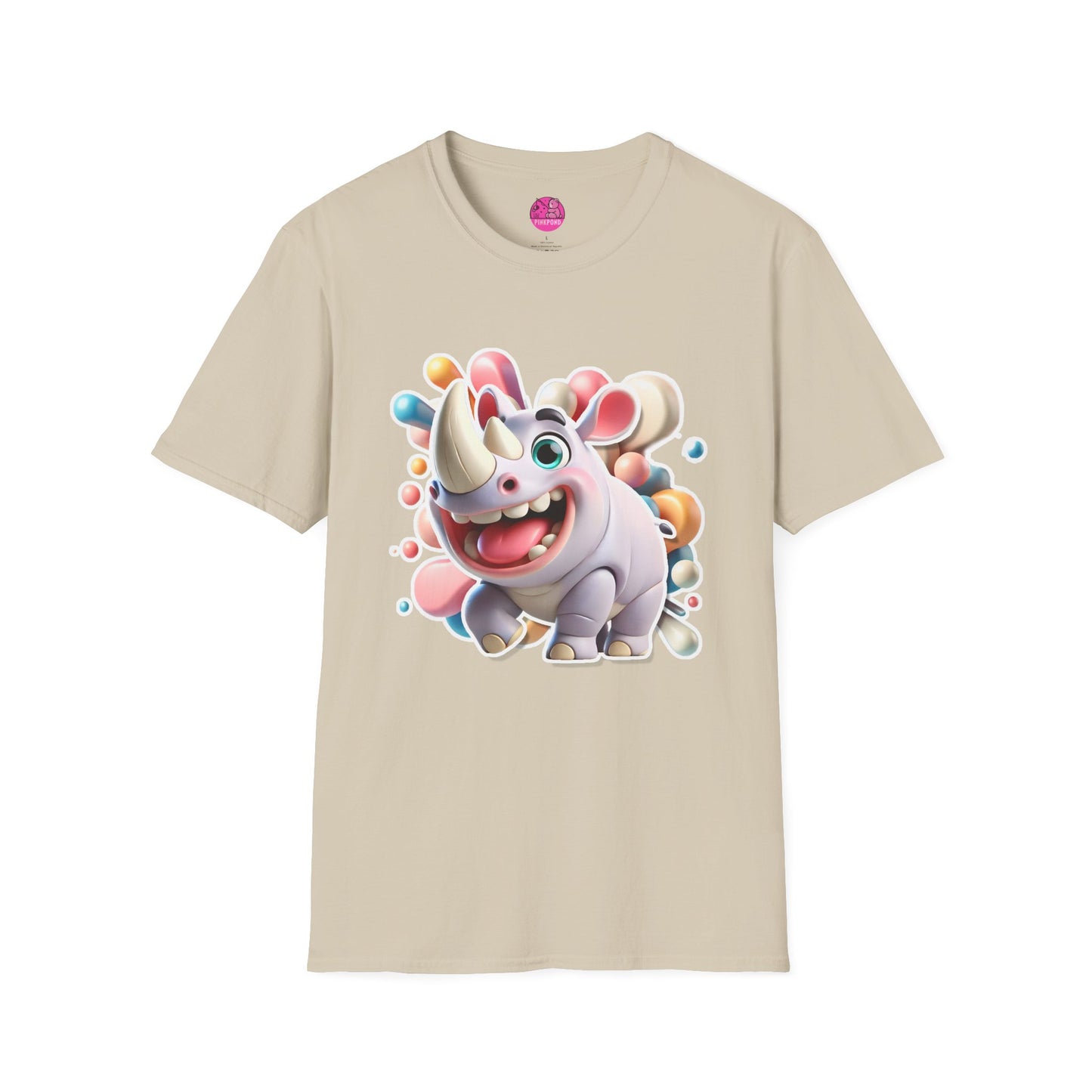 Ronnie the Rhino T-Shirt – Big Energy, Bigger Smiles! - Unisex Softstyle Tee