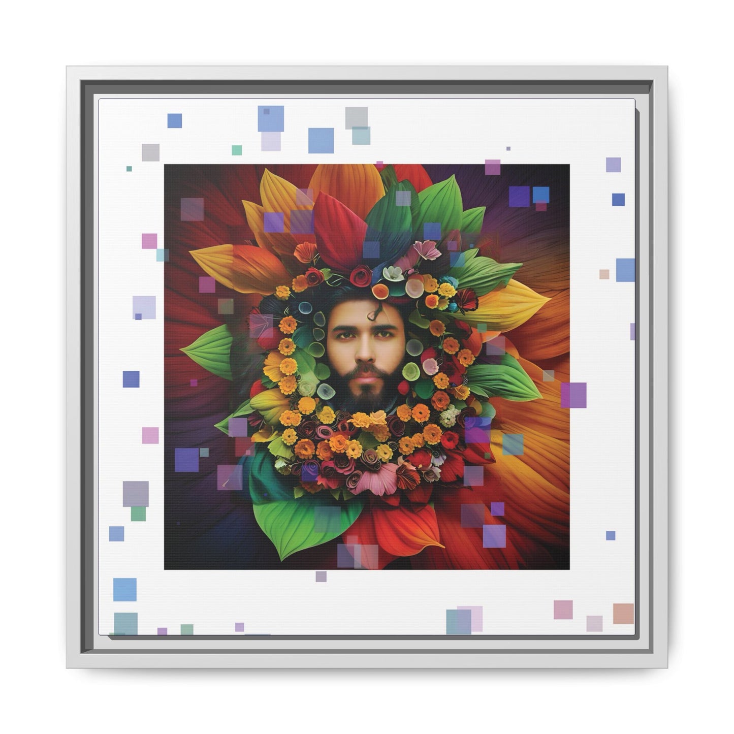 'Flourish: The Modern Green Man' canvas print By Andrew McCarter