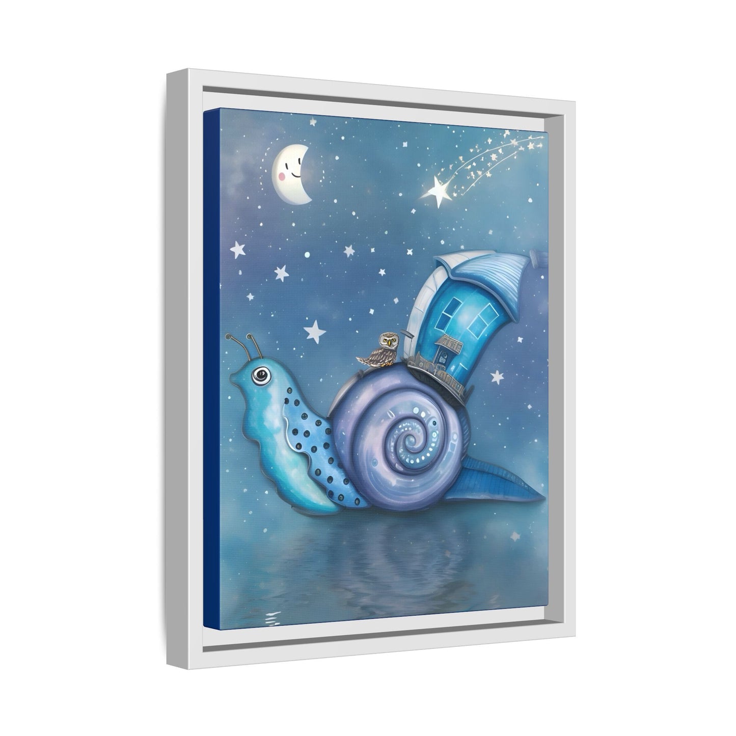 The Owl and the Snail Glided Upon a Sea of Stars by Andrew McCarter  - Canvas Print