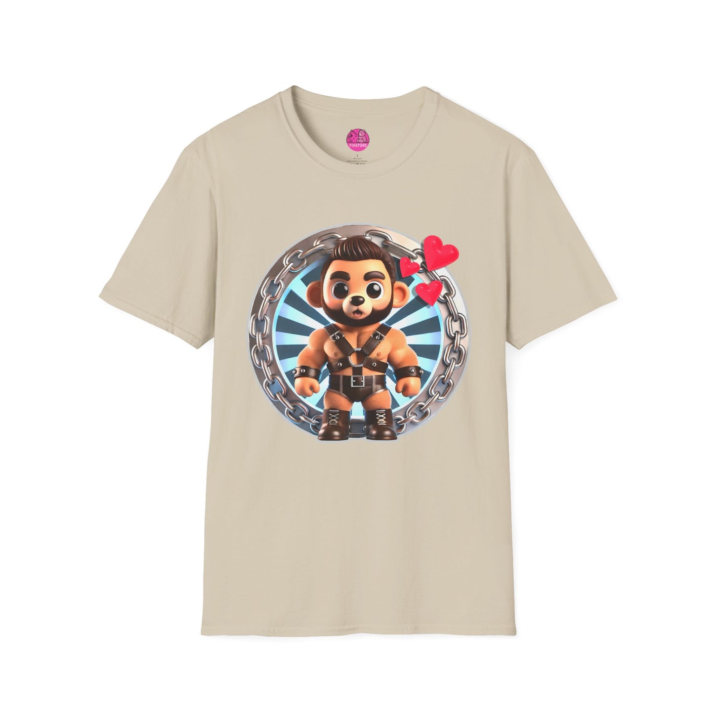 Love Struck Cub – Cute & Bold Chibi Bear T-Shirt