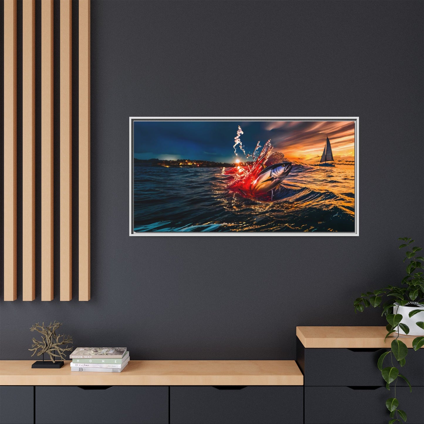 "The Leap" by Andrew McCarter - Ocean Canvas Art.
