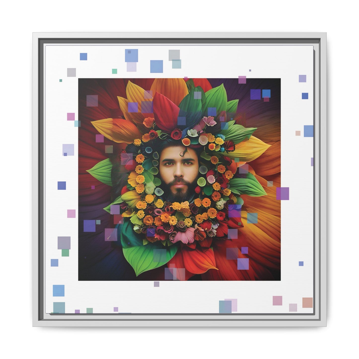 'Flourish: The Modern Green Man' canvas print By Andrew McCarter